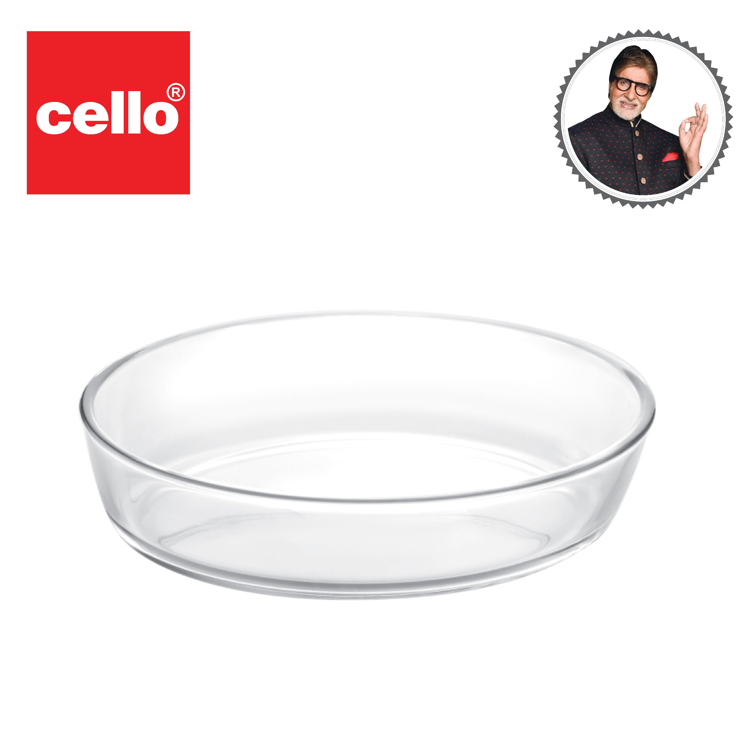 Cello Cosmo Oval Glass Baking Dish, 700ml – Clear - view 6