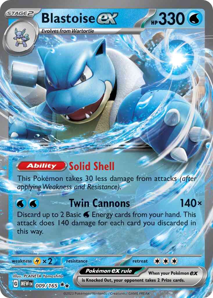 Double rare sv035-009 – Pokémon Blastoise ex - 009/165 - Double Rare [sv035-009] [Ultra]
