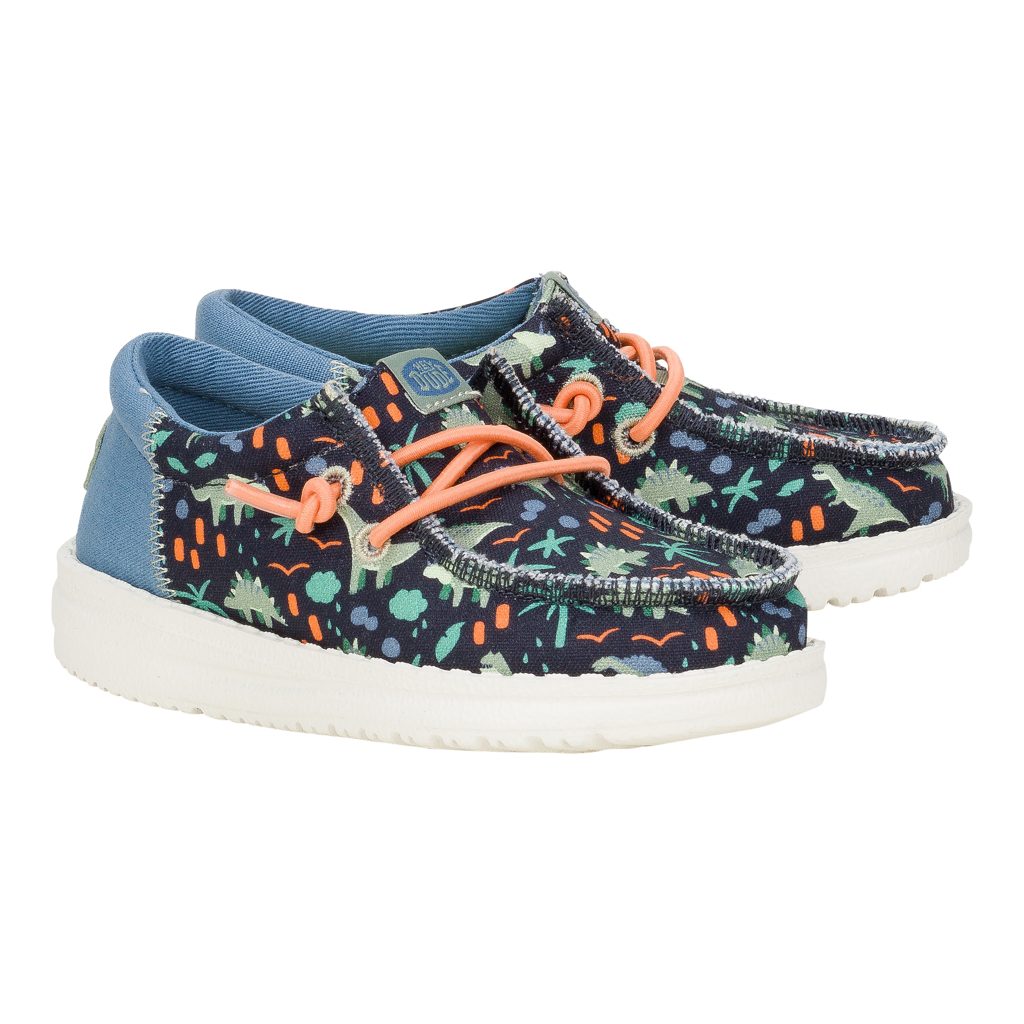HEYDUDE shoes Wally Funk Toddler Dino Friends - Navy/Multi - view 2