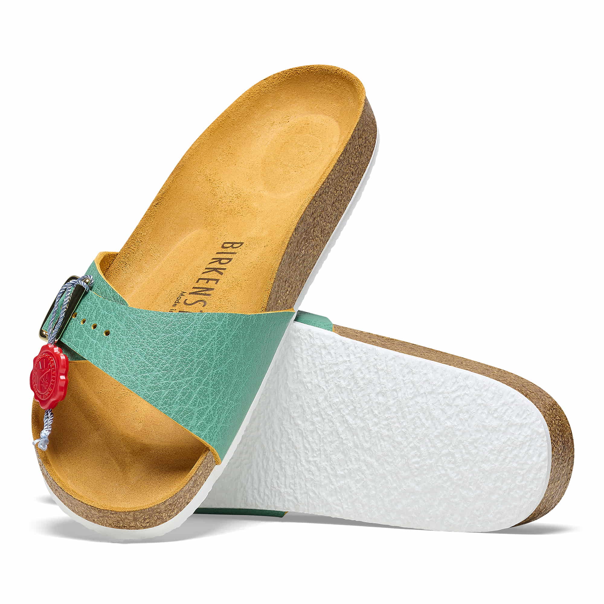 Birkenstock Madrid 1963 Grained Leather Emerald Green + Socke
