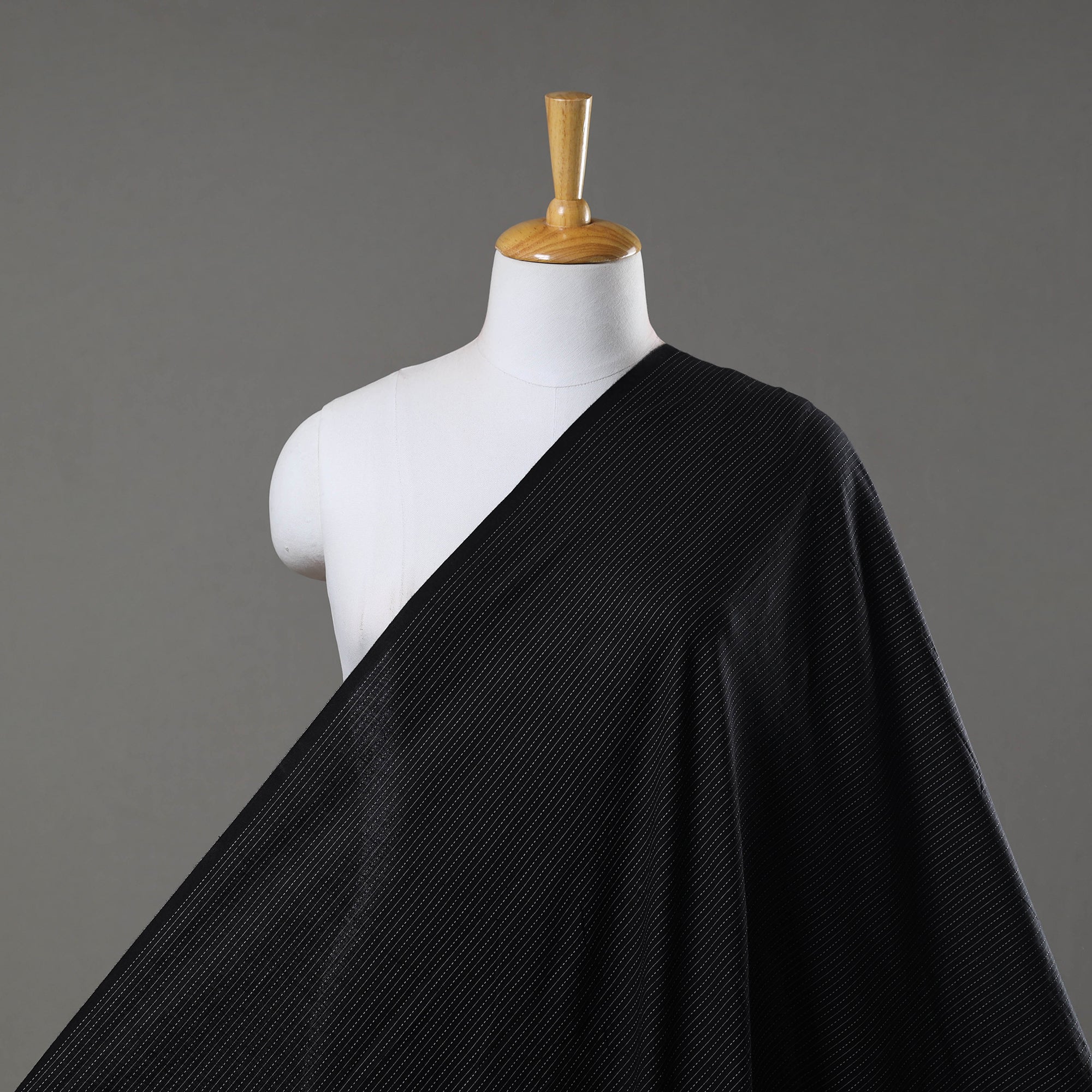 ITOKRI CRAFTS INITIATIVE Black - Prewashed Running Stitch Cotton Fabric 32