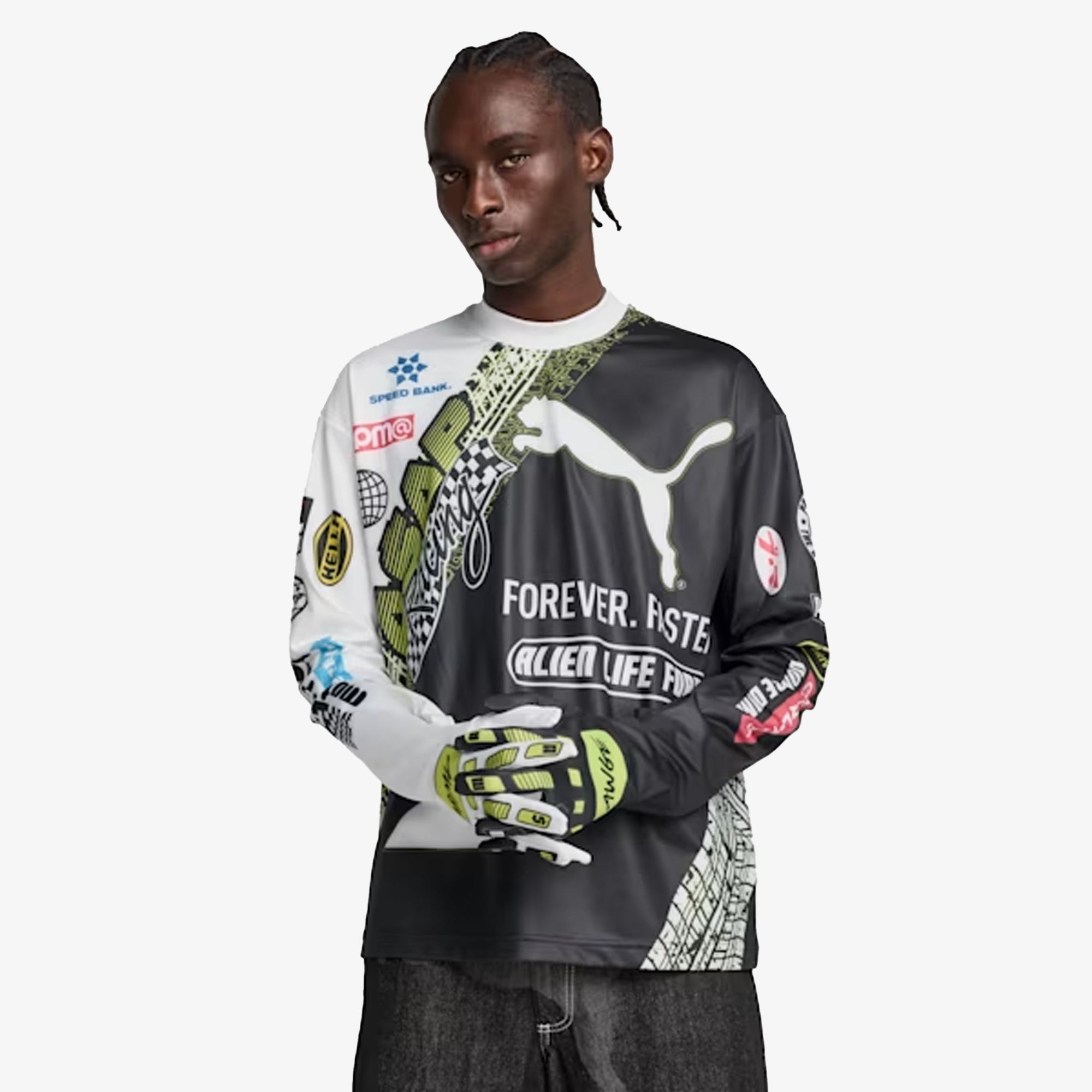 Puma |x A$ap Rocky Tire Long Sleeve Tee With Gloves { Puma White