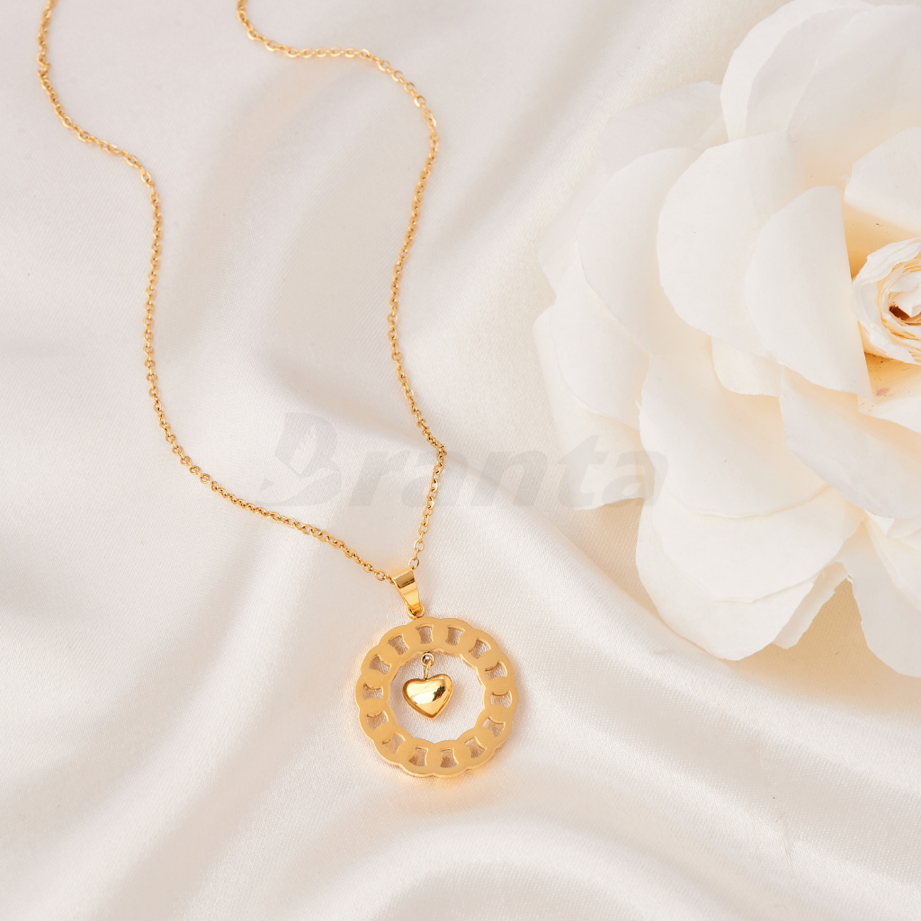 Branta Golden Heart Pendant Necklace