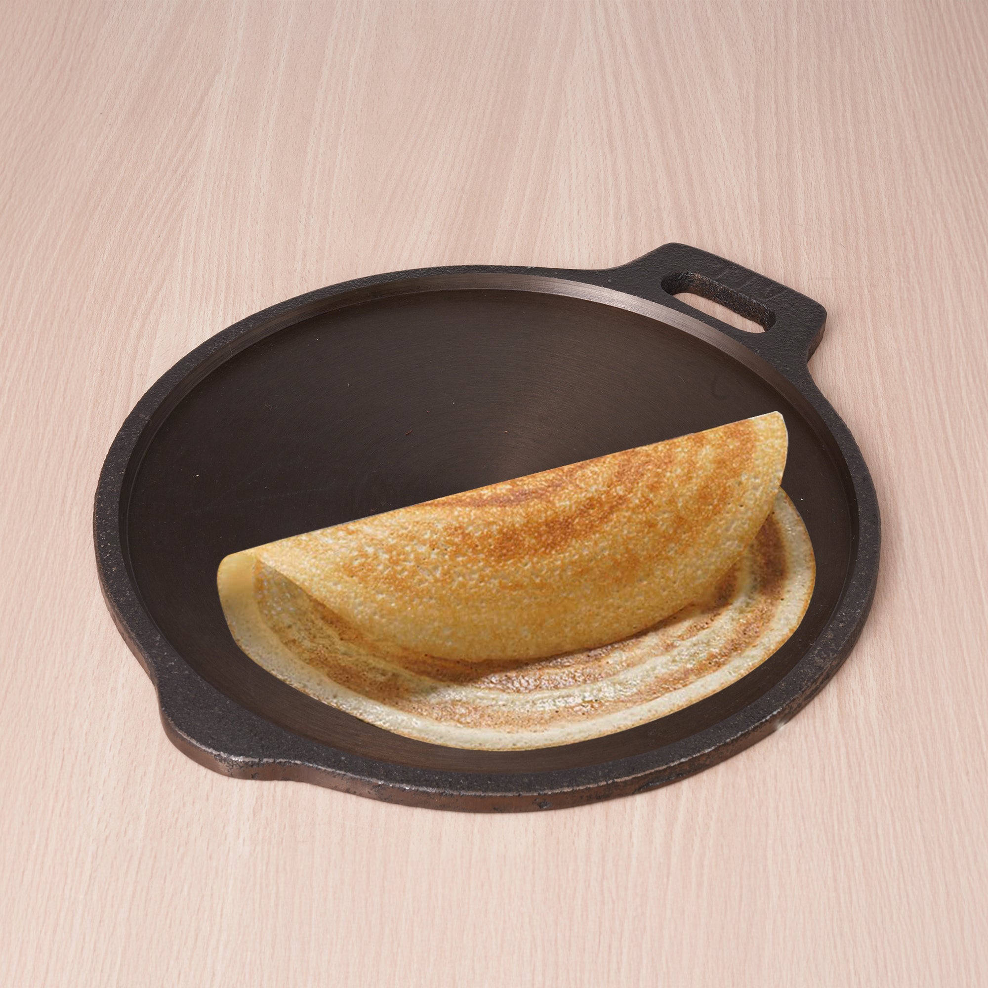 The Indus Valley Super Smooth Cast Iron Tawa,Pre-seasoned, Nonstick, 100% Pure, Toxin-free, Induction, 28/30.5cm, 2.7/3.1kg