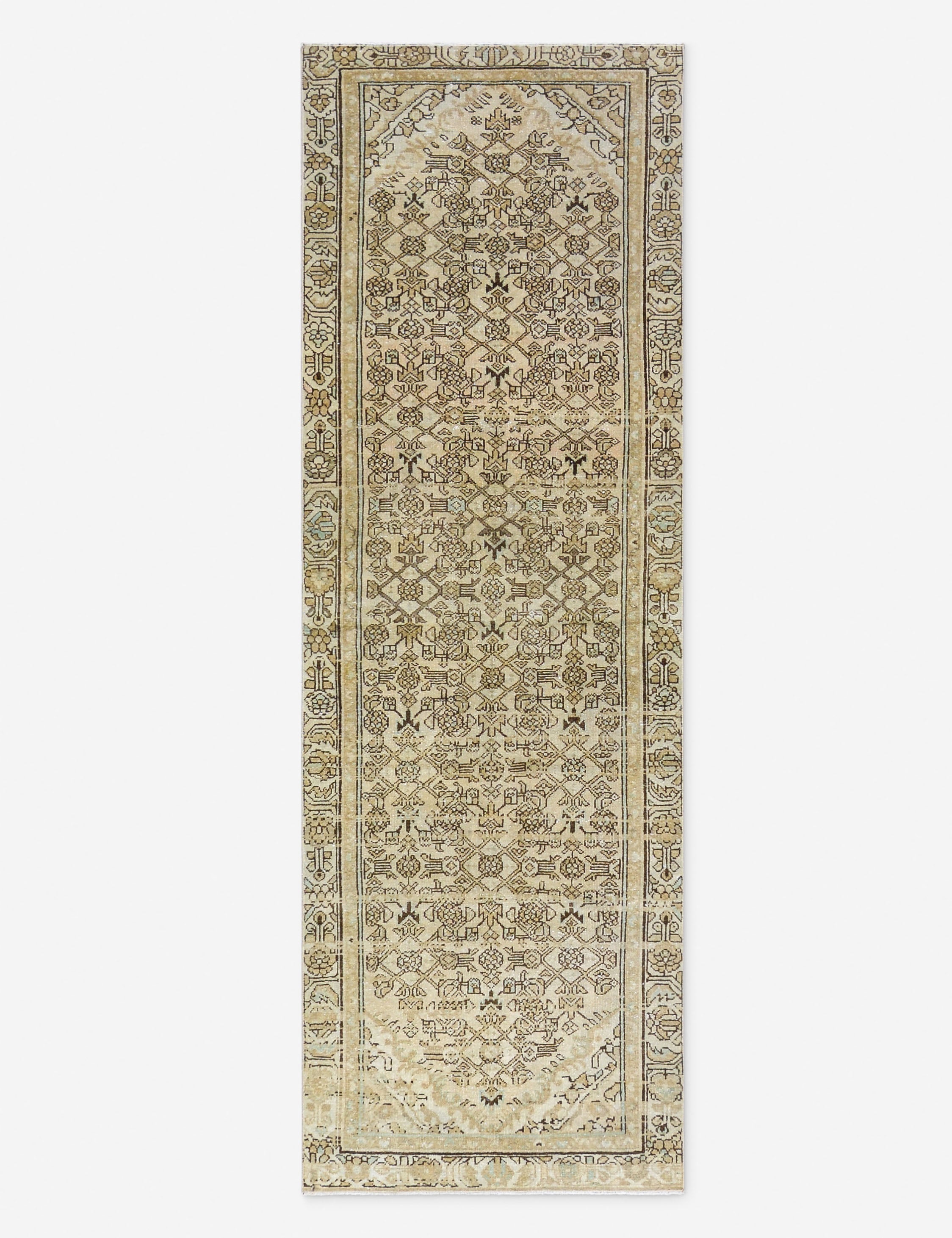 Lulu and Georgia Vintage Turkish Hand-Knotted Wool Runner Rug No. 293, 3' X 10'
