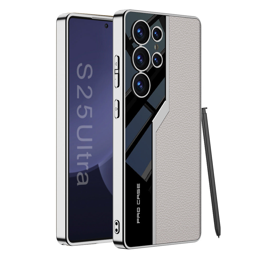 Million Cases Galaxy S25 Series Quilted Classic Plain Leather Craft Case
