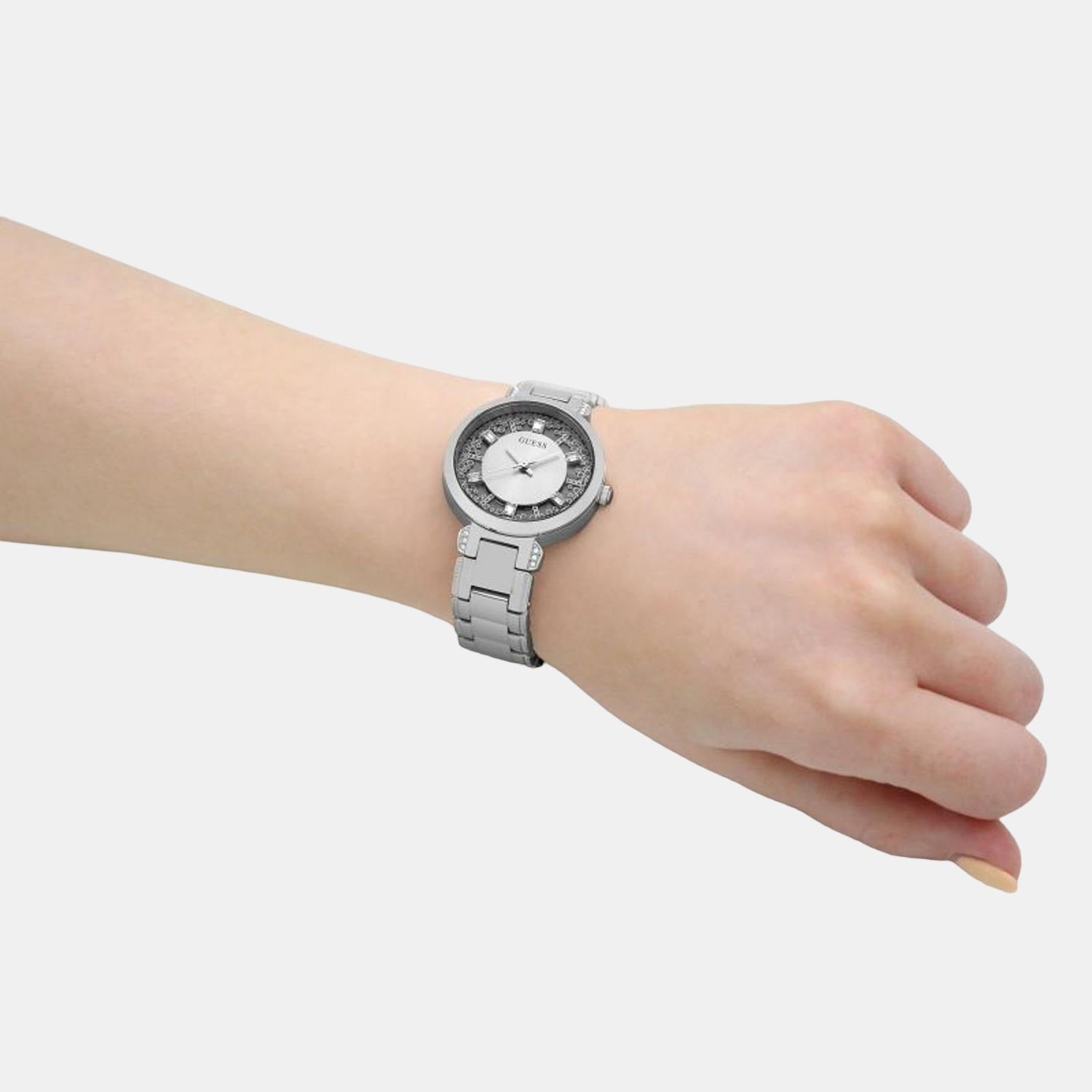 Guess Crystal Clear Women Quartz Silver Dial Analog Stainless Steel Watch GW0470L1 - view 5