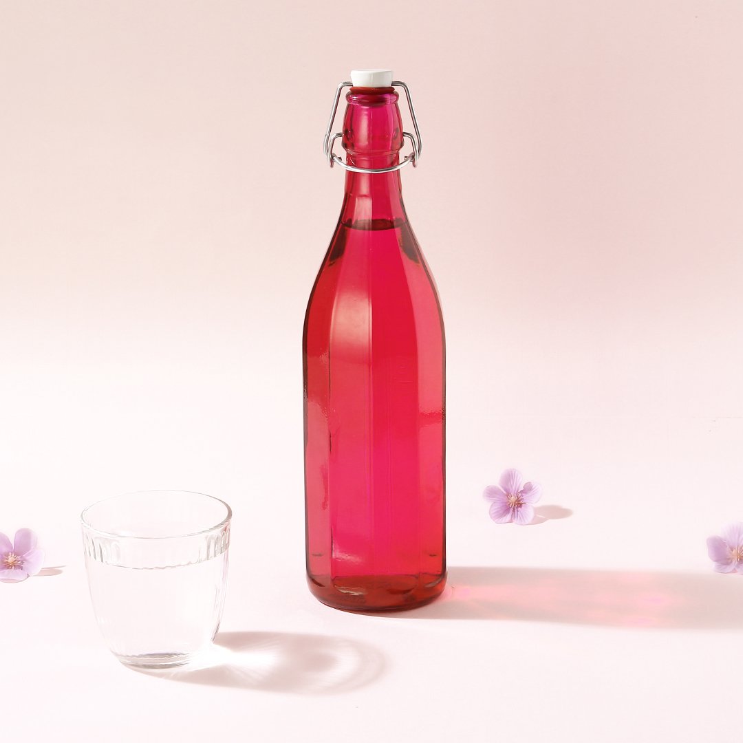 Wonderchef Bormioli Water Bottle - Pink - 1 L.