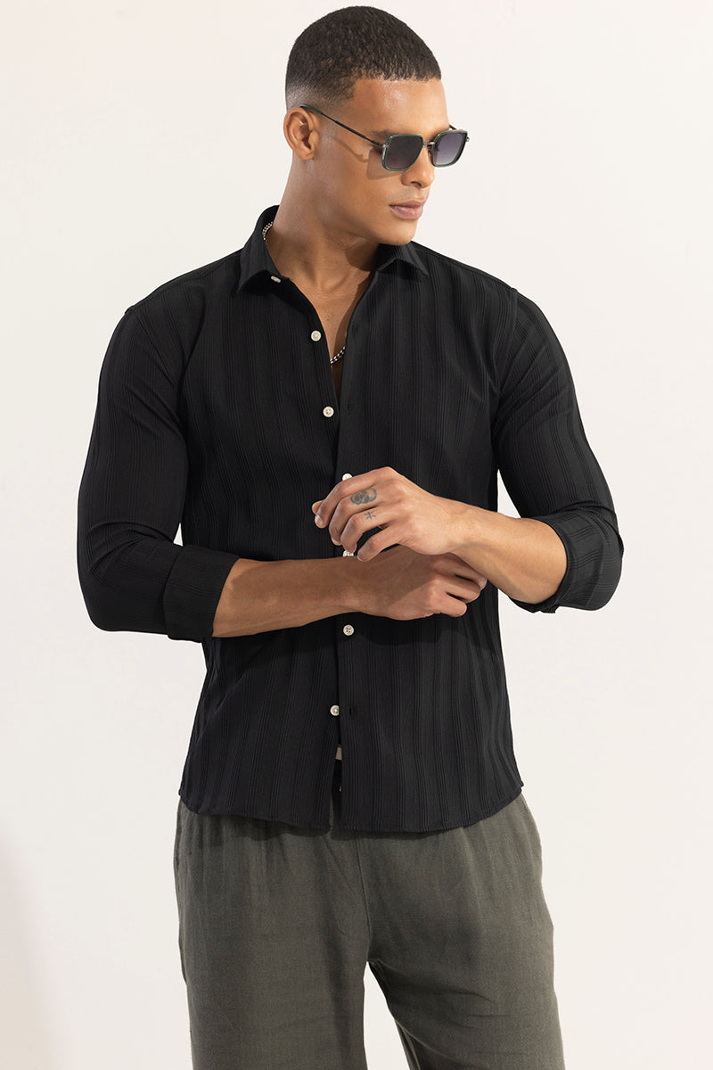 SNITCH Quadbar Black Shirt