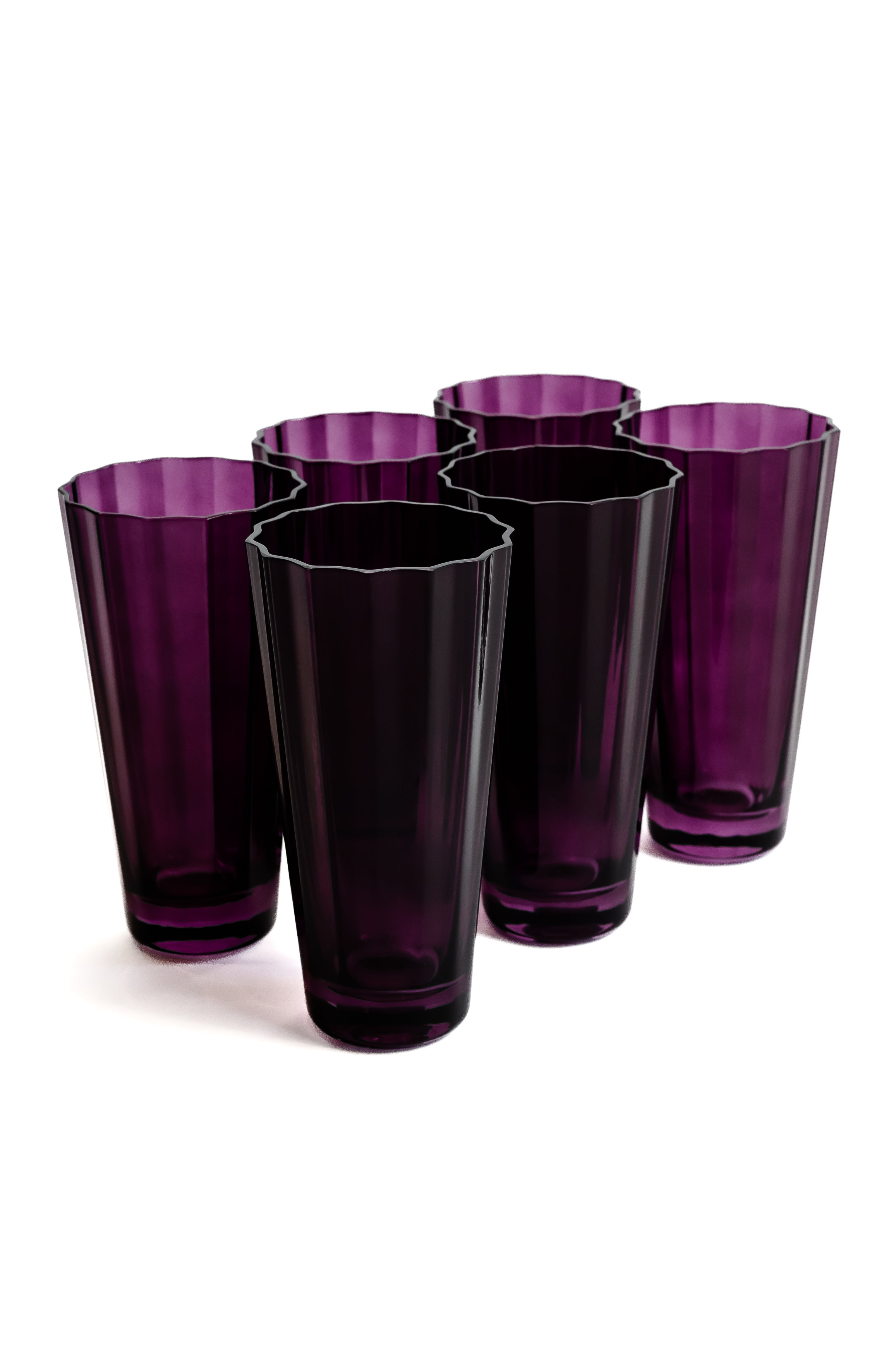 Estelle Colored Glass Estelle Colored Sunday High Balls - Set of 6 {Amethyst} - view 6