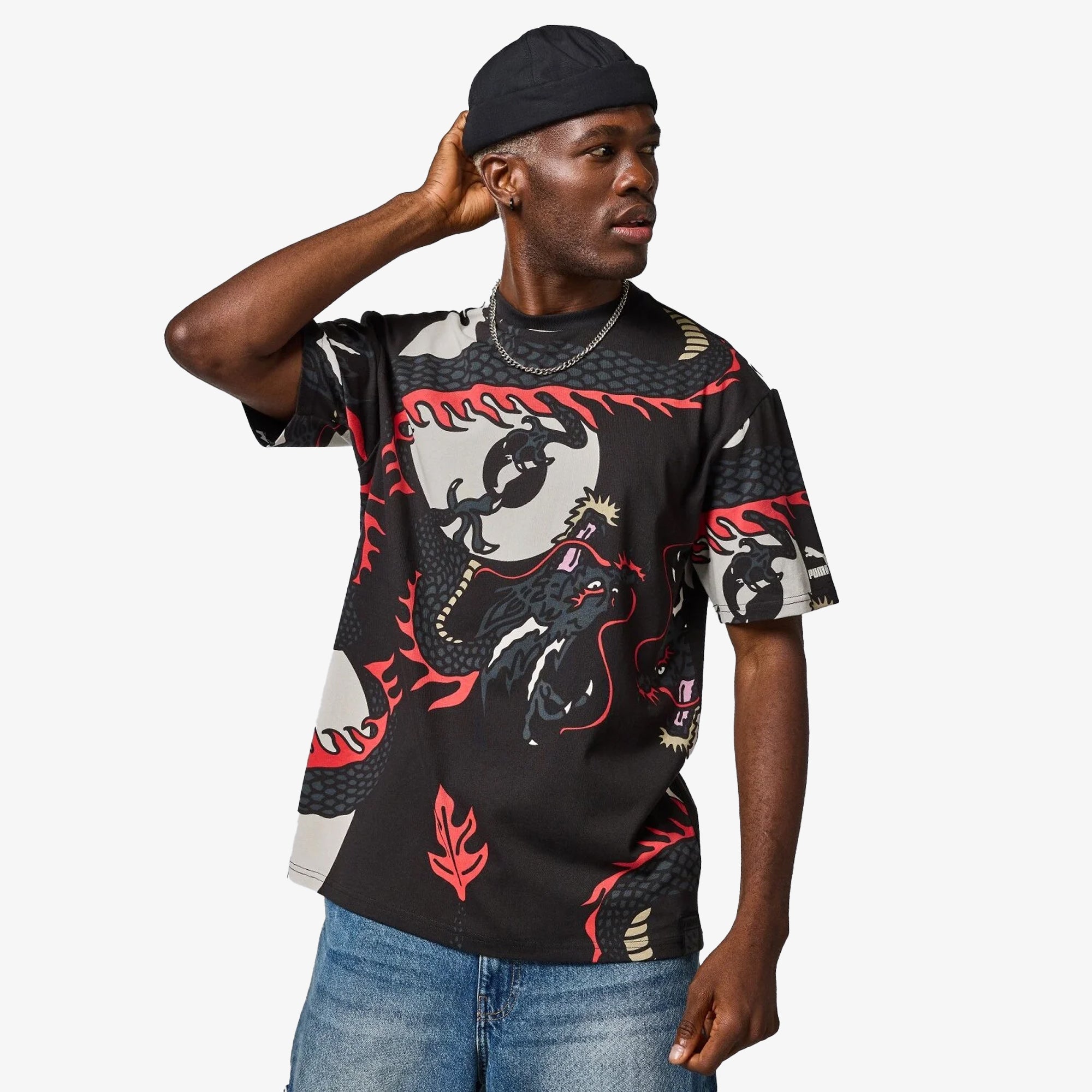 Puma | x STAPLE AOP TEE { BLACK - view 3