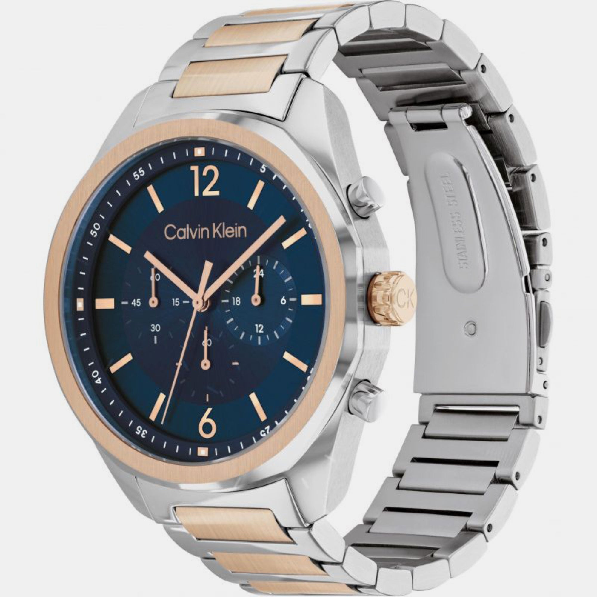 Calvin Klein Ck Force Men Quartz Blue Dial Chronograph Stainless Steel Watch 25200265 - view 2
