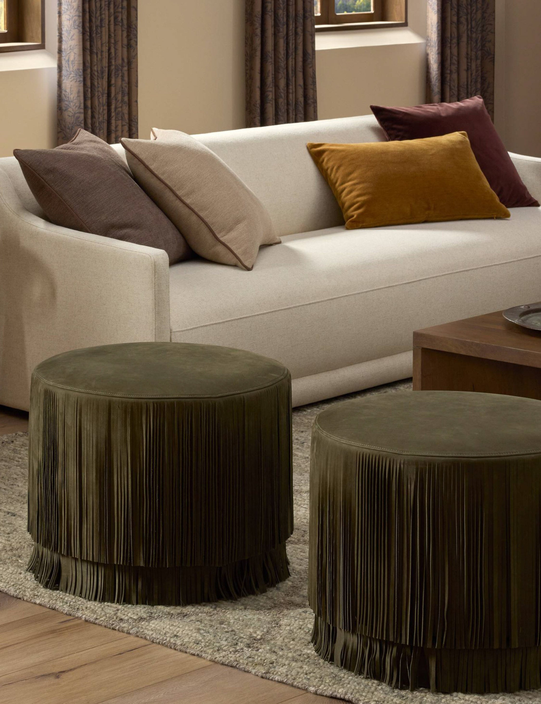 Lulu and Georgia Emmett Round Ottoman - view 4