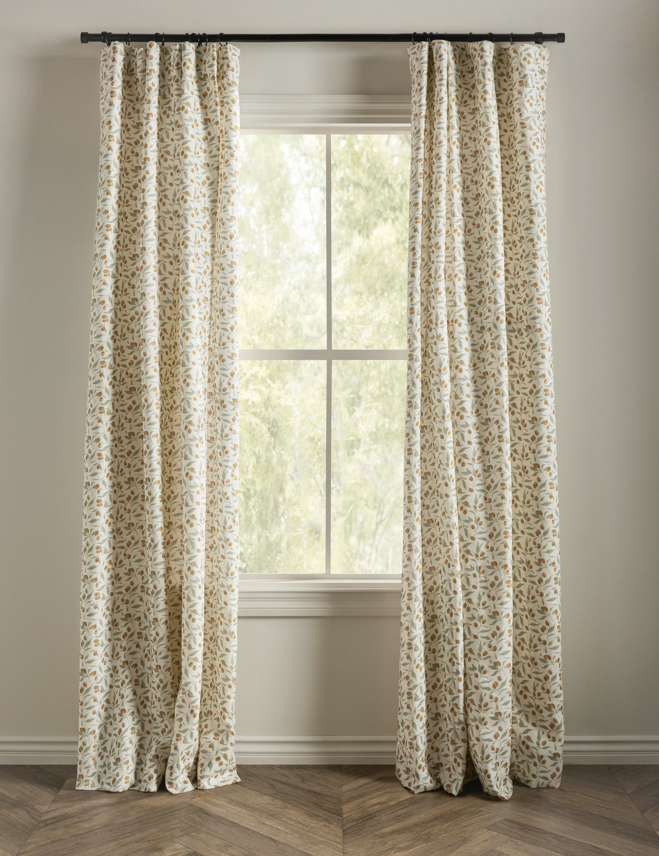 Lulu and Georgia Kumquats Linen Curtain Panel by Rylee + Cru
