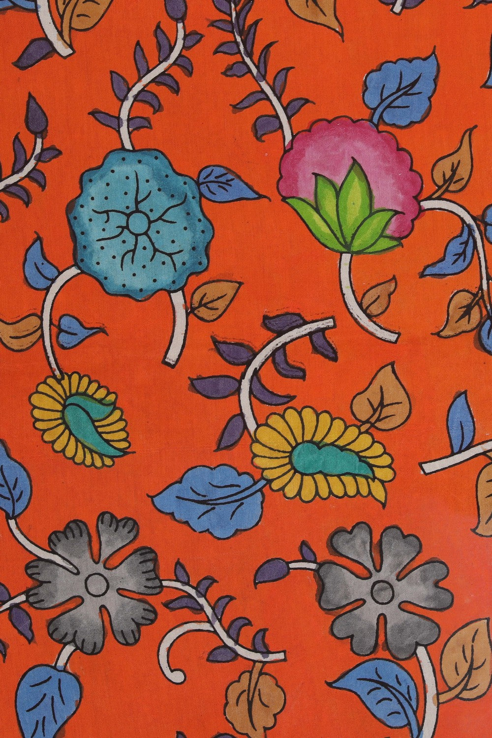 Kalanjali Kalamkari Hand-Painted Silk Saree – Women's - view 2
