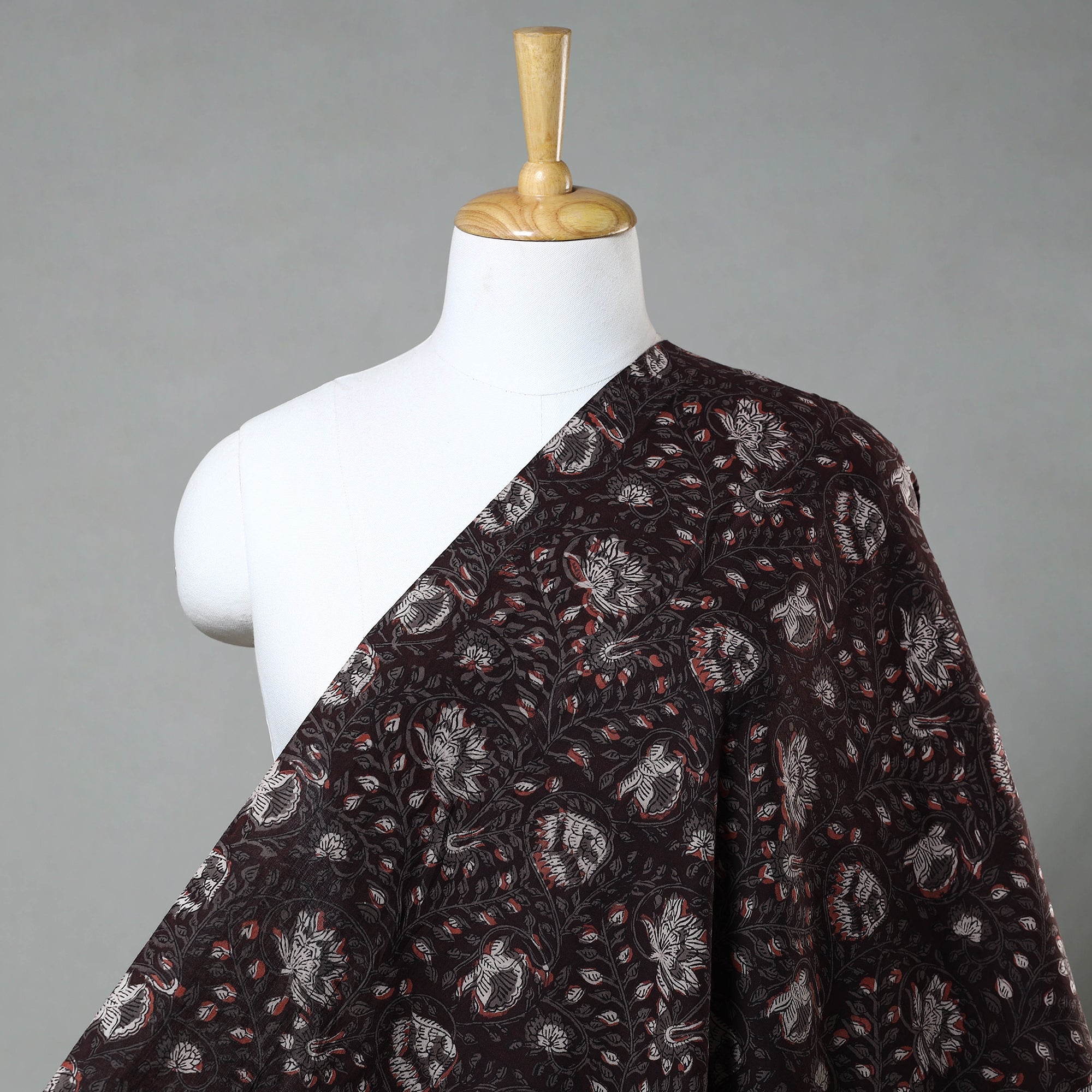 HAVELI CHRONICLES Brown - Jahota Block Printed Cotton Fabric 06