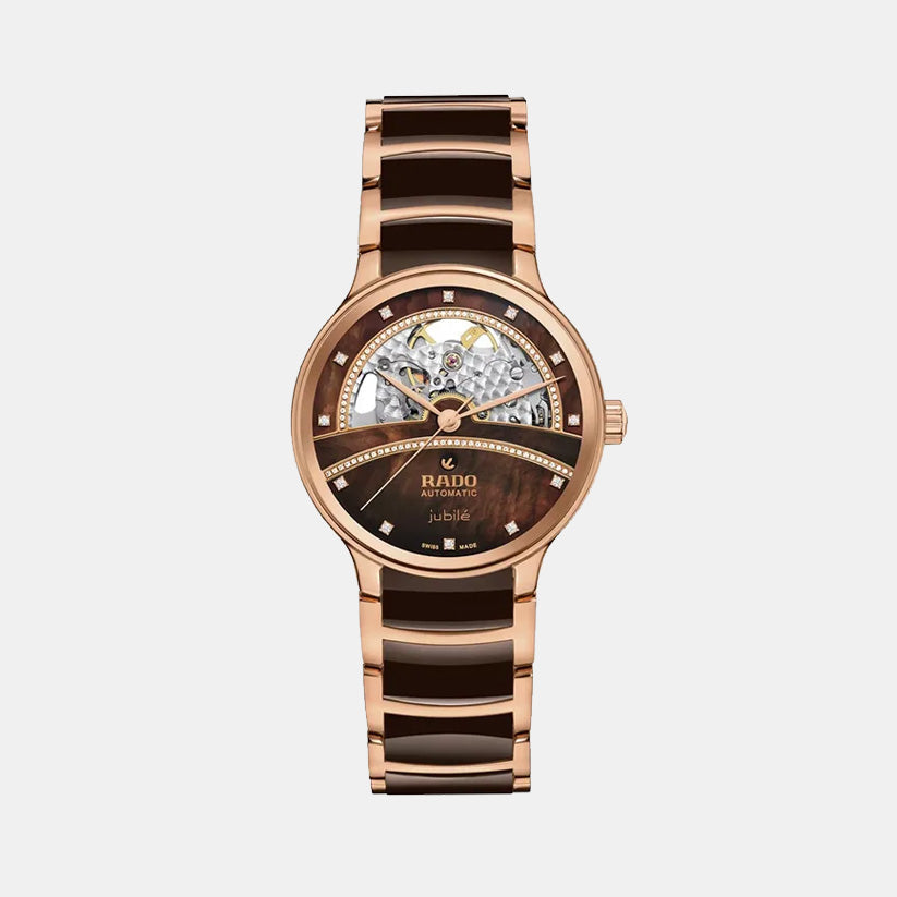 Rado Centrix Women Automatic Brown Dial Analog Ceramic Watch R30029942