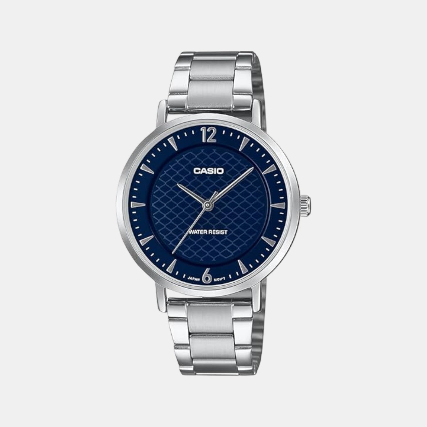 Casio Enticer Women Quartz Blue Dial Analog Stainless Steel Watch A2429