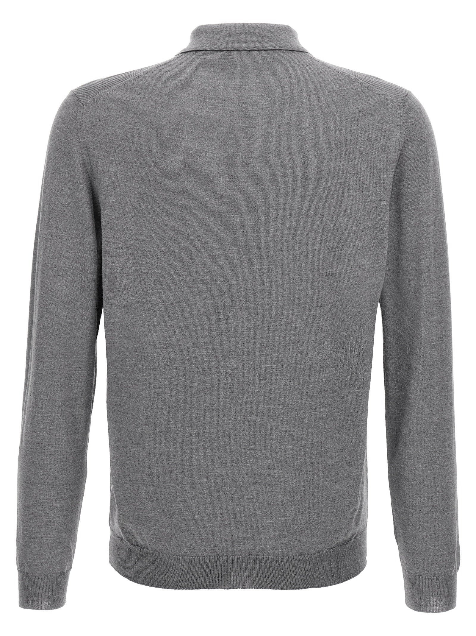 Zanone Virgin Wool Polo Shirt – 70% cachemire 30% silk - view 2