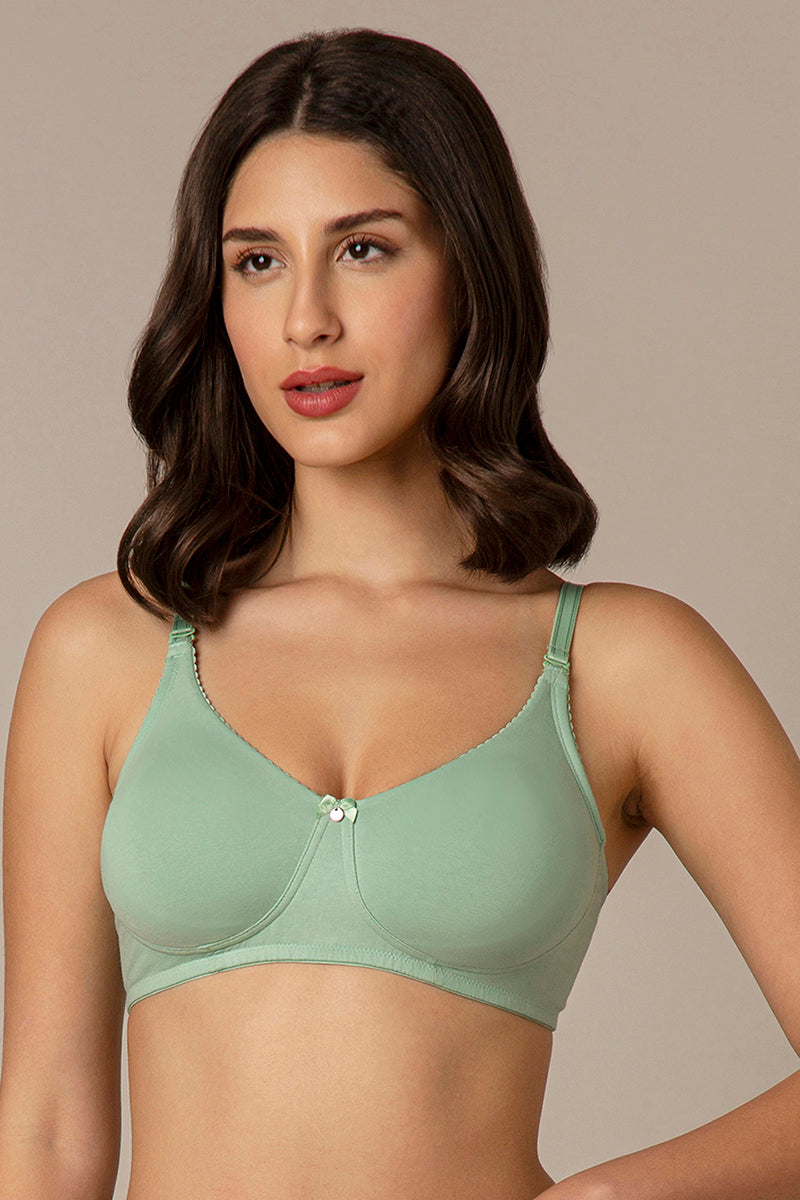 Amante All Day Comfort Non-padded & Non-wired Bra - Greyed Jade