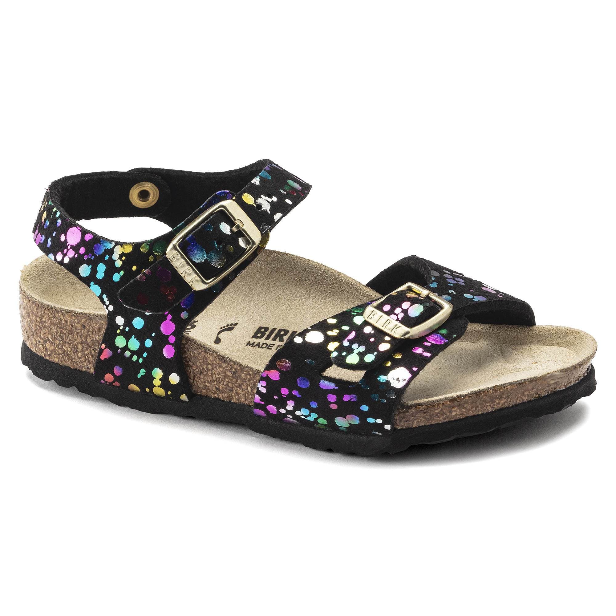 Birkenstock Rio Kids Micro Fibre – Black Black/Confetti - view 6