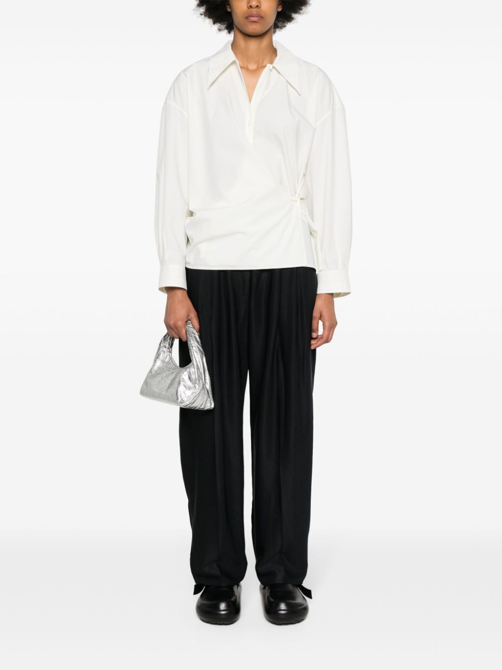 Studio Nicholson Pre Wool wide leg trousers – Viscose 84% Linen 16% - view 4