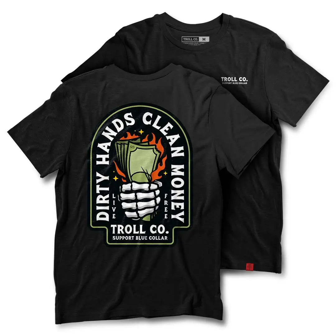 Radial Green Back Tee – Black