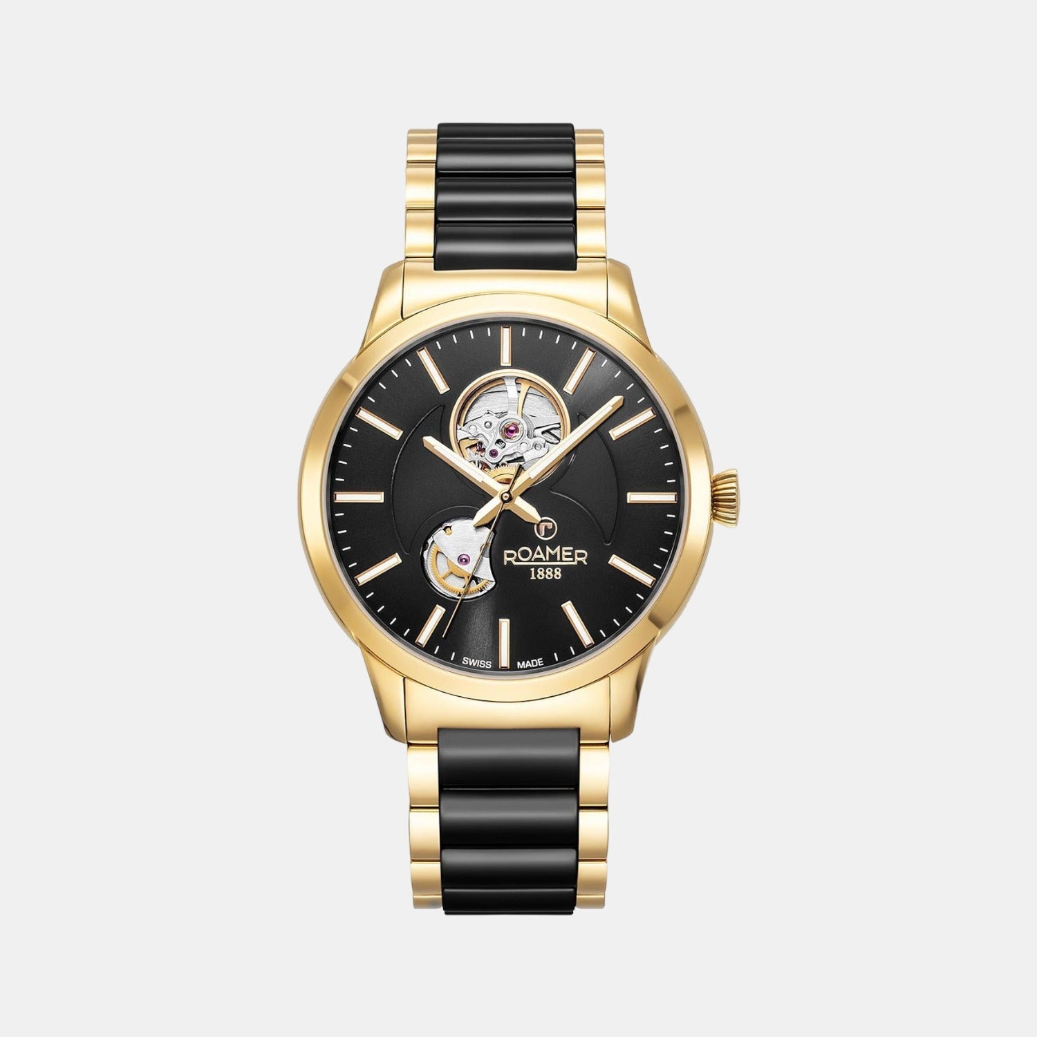 Roamer C-Line Men Automatic Black Dial Chronograph Stainless Steel Watch 672661 48 55 60