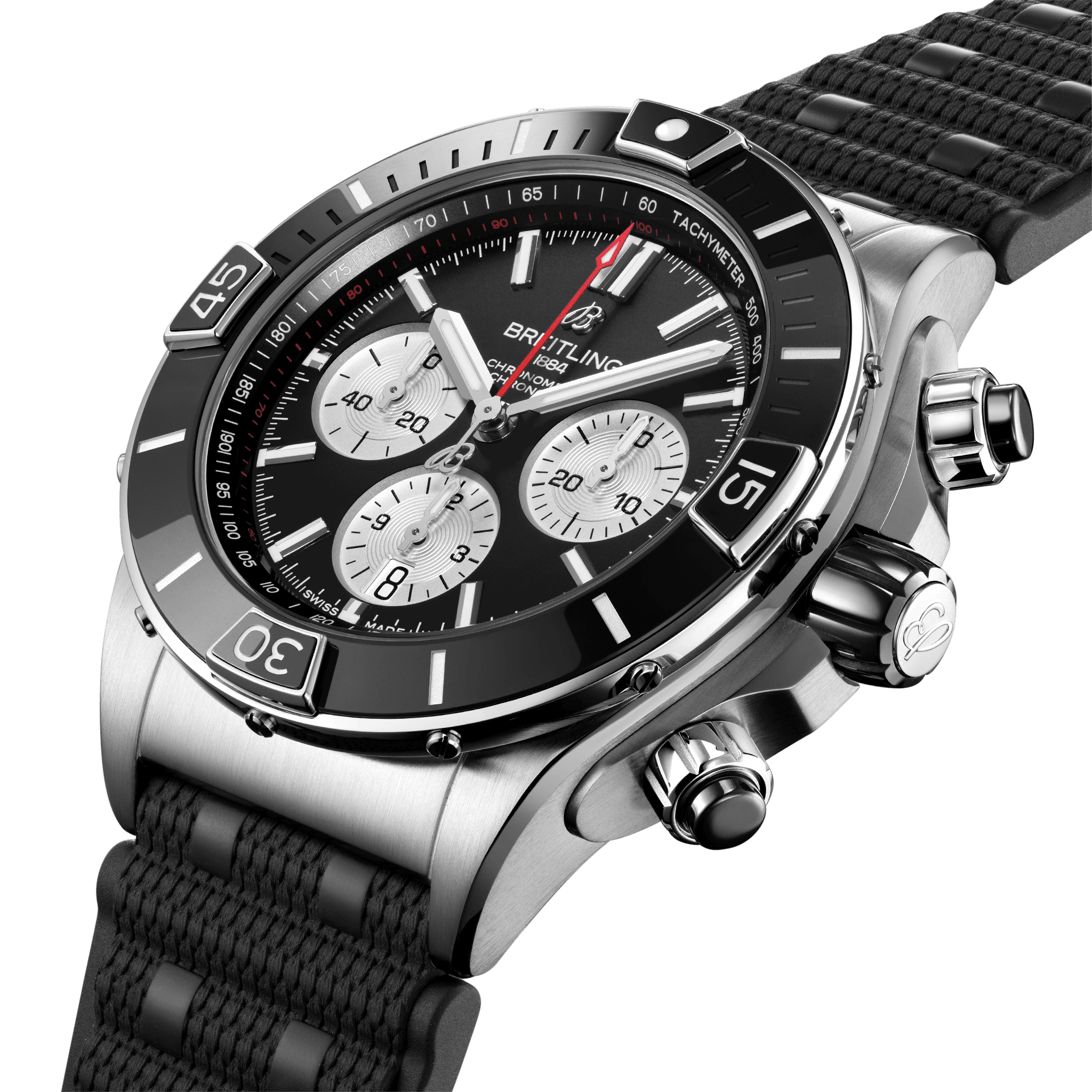 Breitling Super Chronomat B01 Black Dial Men 44mm