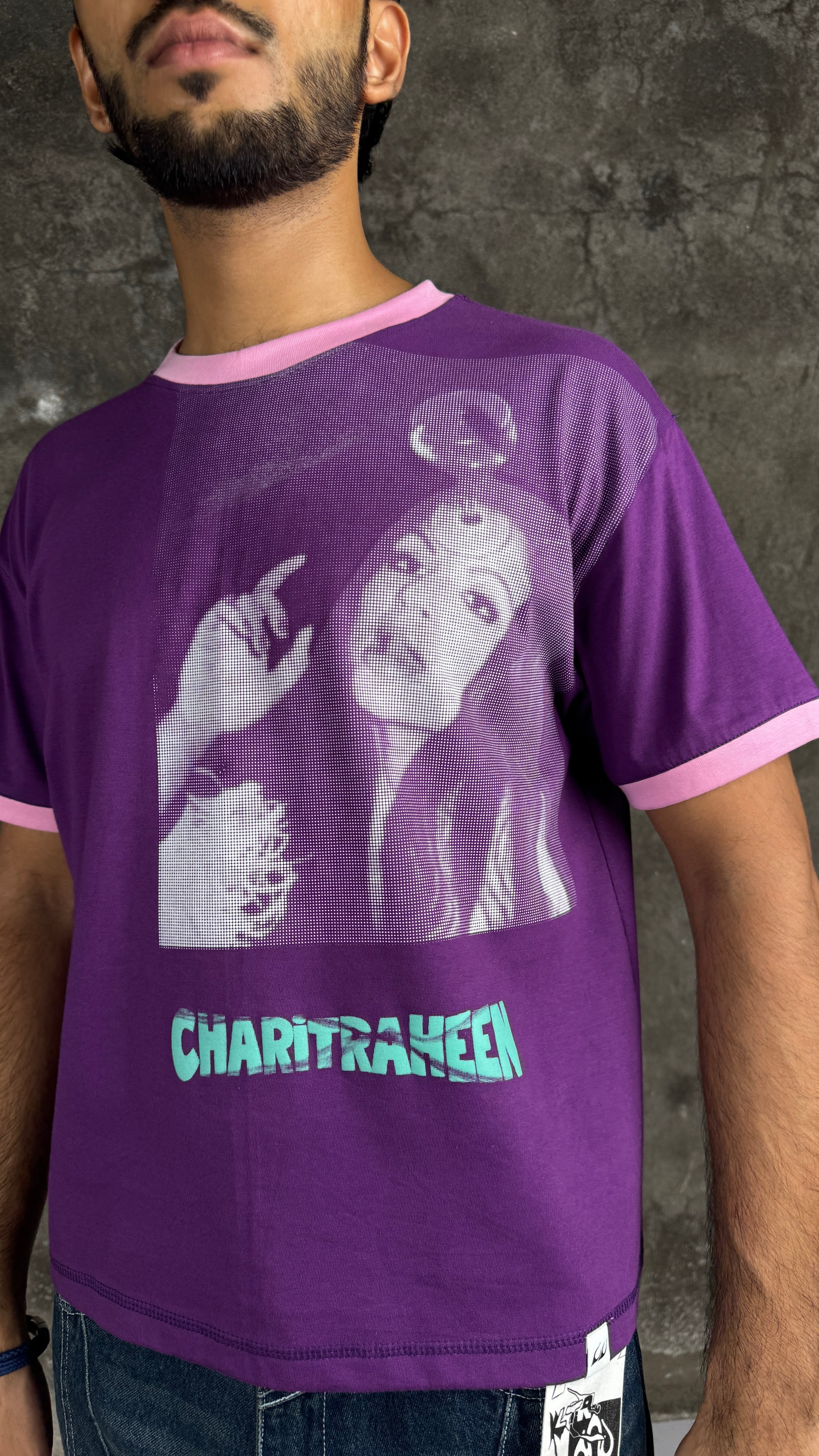 Leave The Rest Charitraheen Baby Tee- Purple - view 7