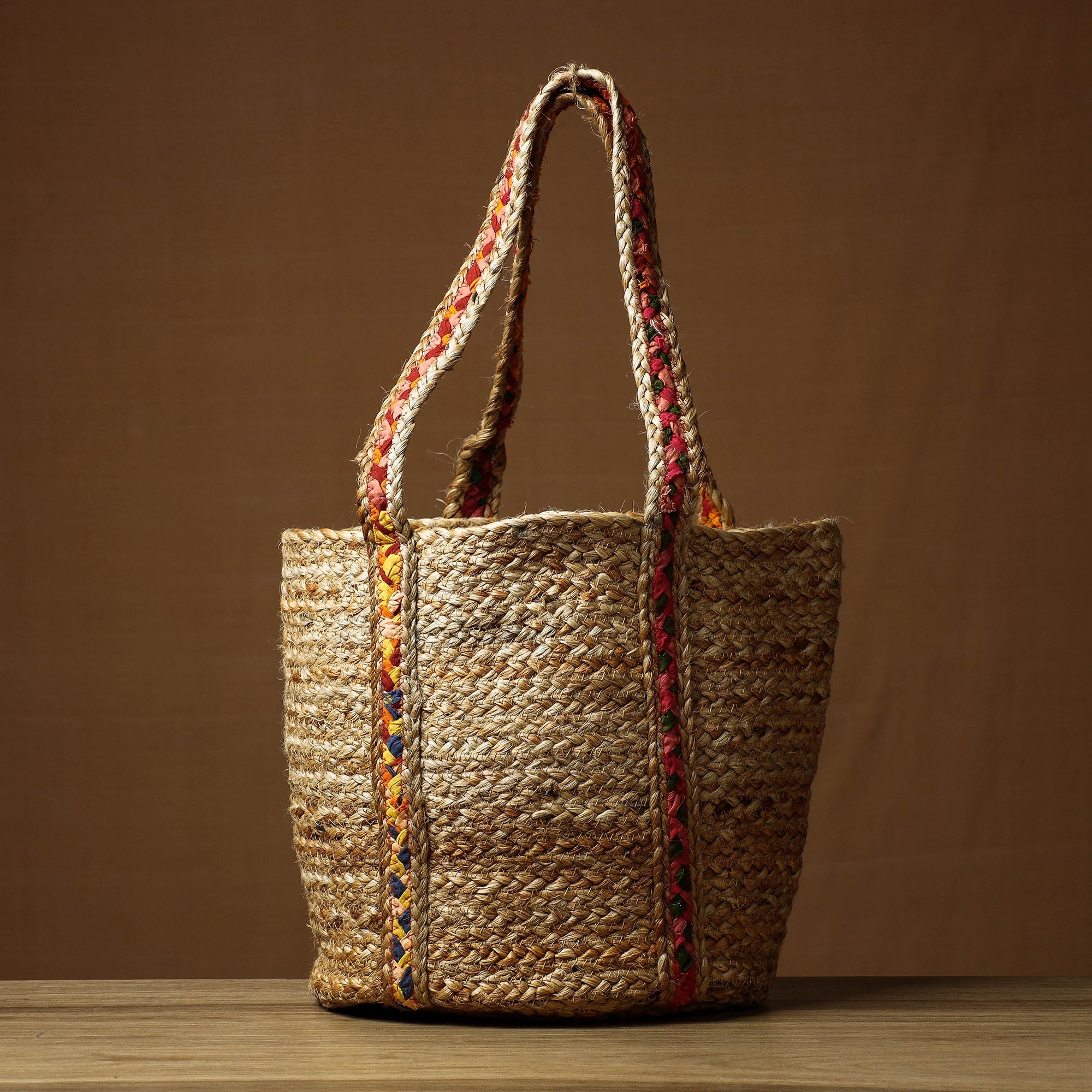 ITOKRI CRAFTS INITIATIVE Beige - Handcrafted Multipurpose Jute Shoulder Bag