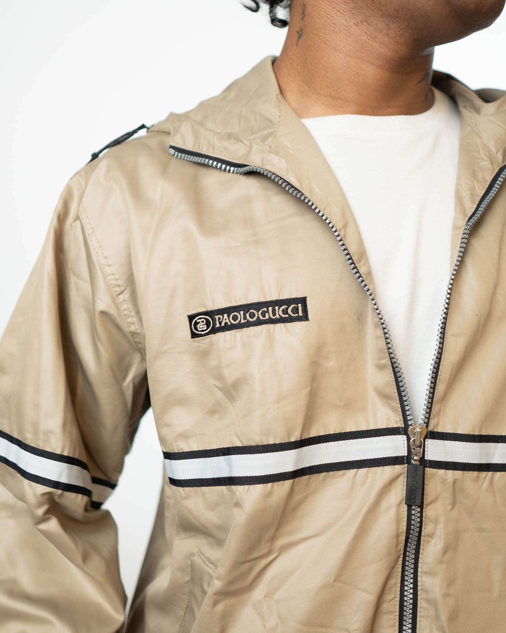 Paolo Gucci Beige Zip up Hoodie - view 2