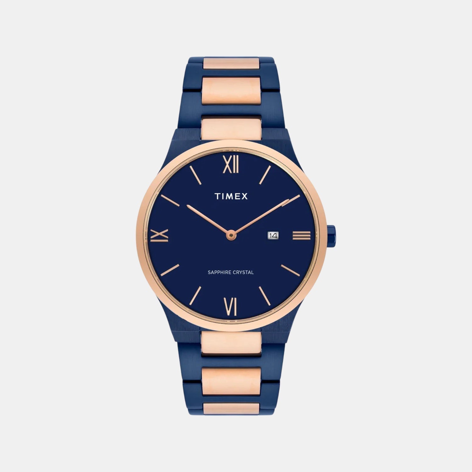 Timex Fashion Men Quartz Blue Dial Analog Stainless Steel Watch TWEG23607