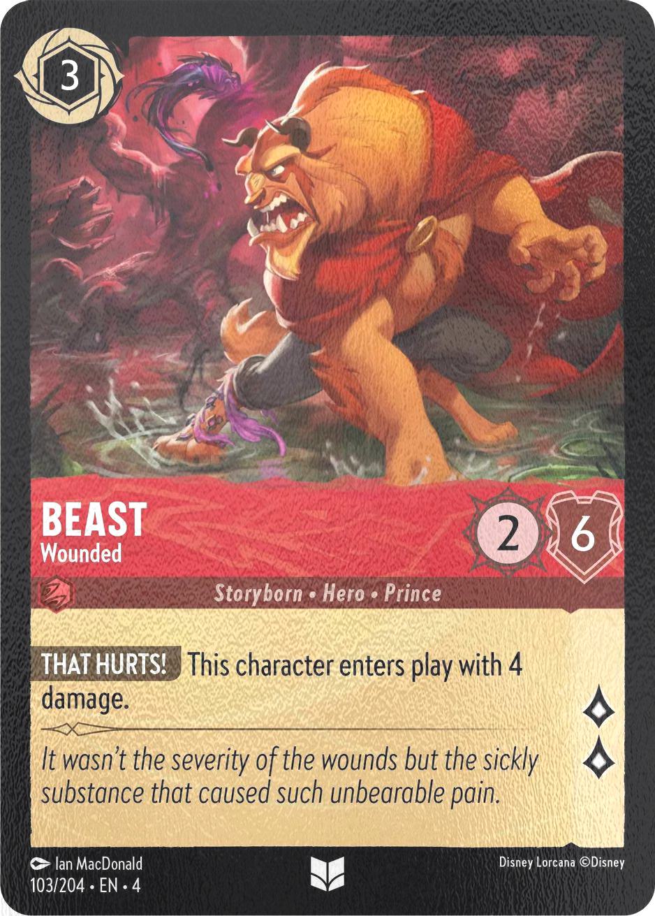 Return cold foil – Lorcana Beast - Wounded - 103/204 [Ursula's Return] [Cold Foil]