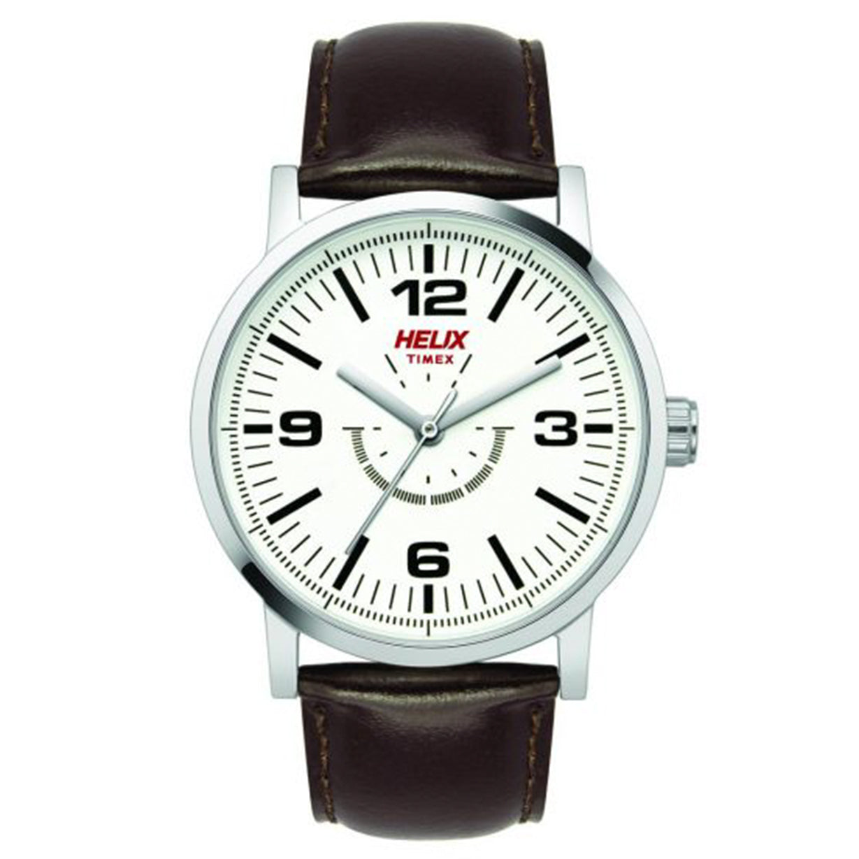 Helix White Dial Leather Strap - view 3
