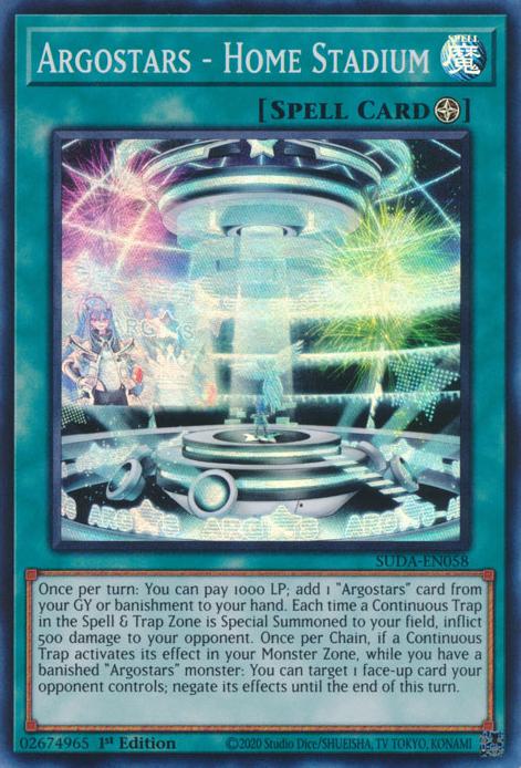 Yu-Gi-Oh! Argostars - Home Stadium - SUDA-EN058 - Super Rare - 1st Edition