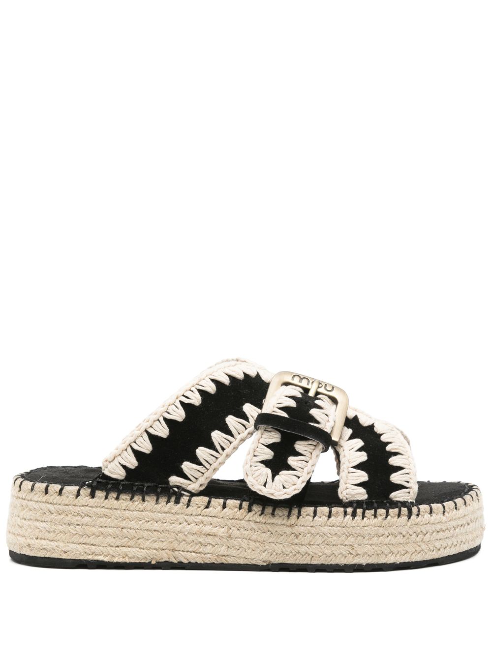 Mou Jute sandals – Calf Suede 100%