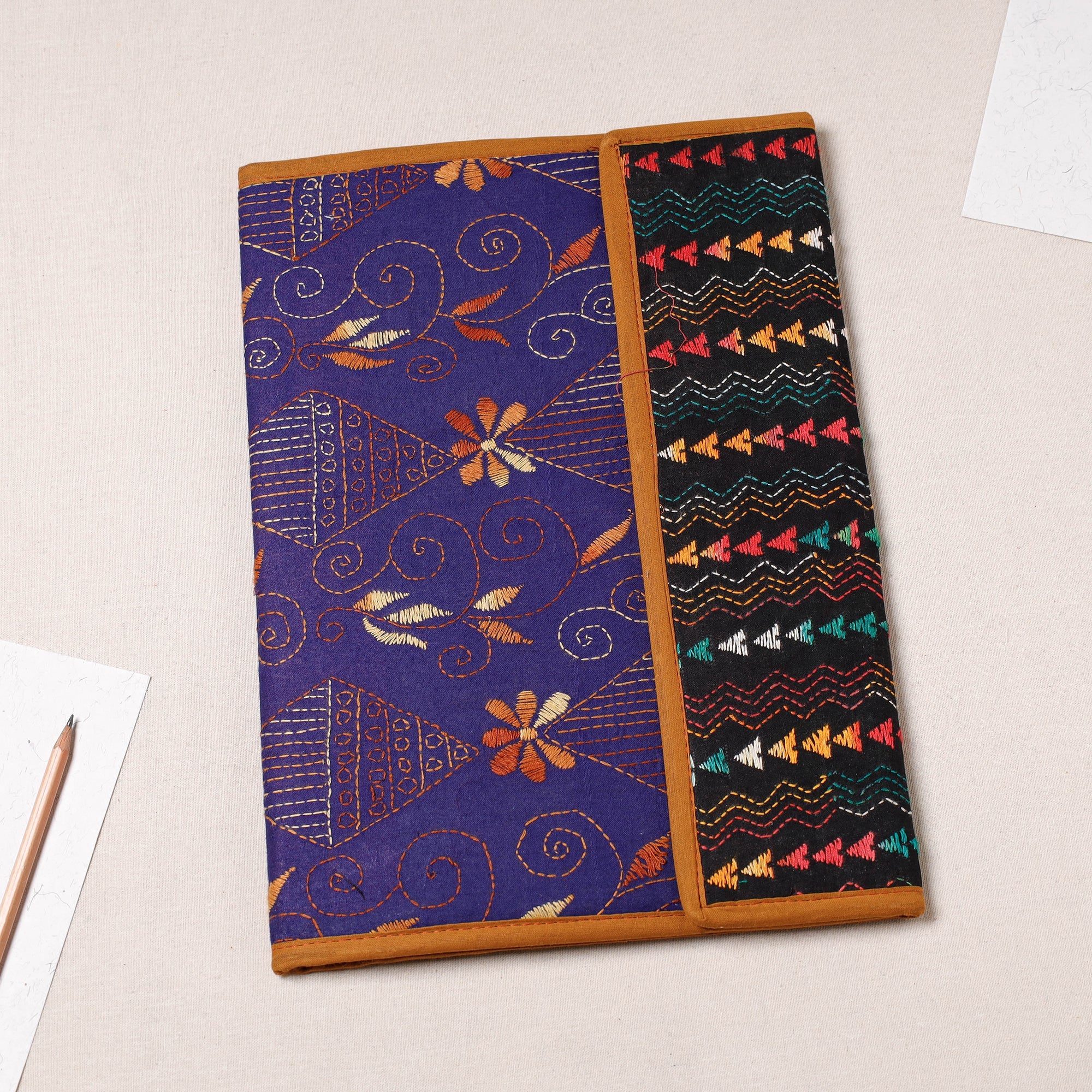 ASALKAAR Bengal Kantha Work Handcrafted File Folder