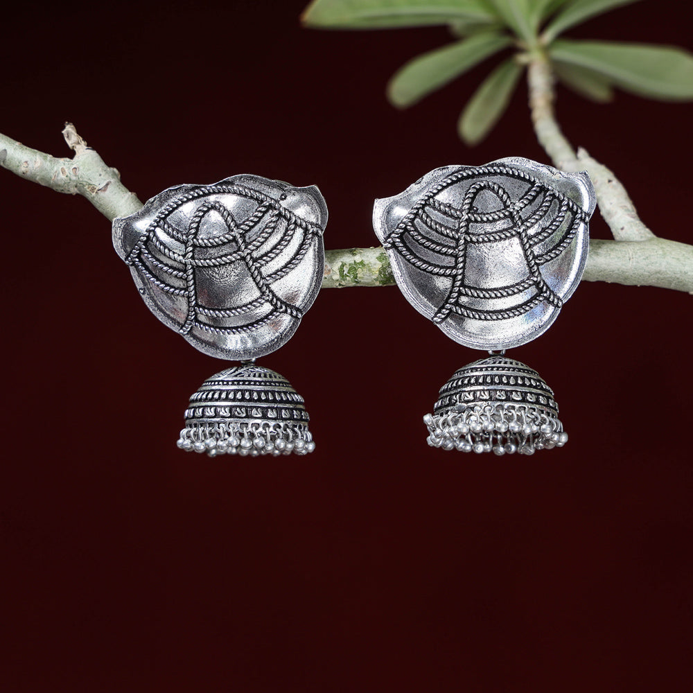WHITE RIVER STORIES Antique Finish German Silver Earrings