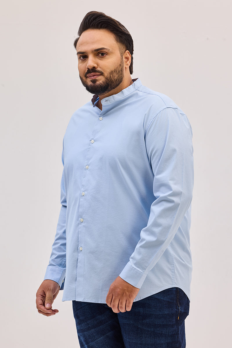SNITCH Light Blue Mandarin Shirt - view 6