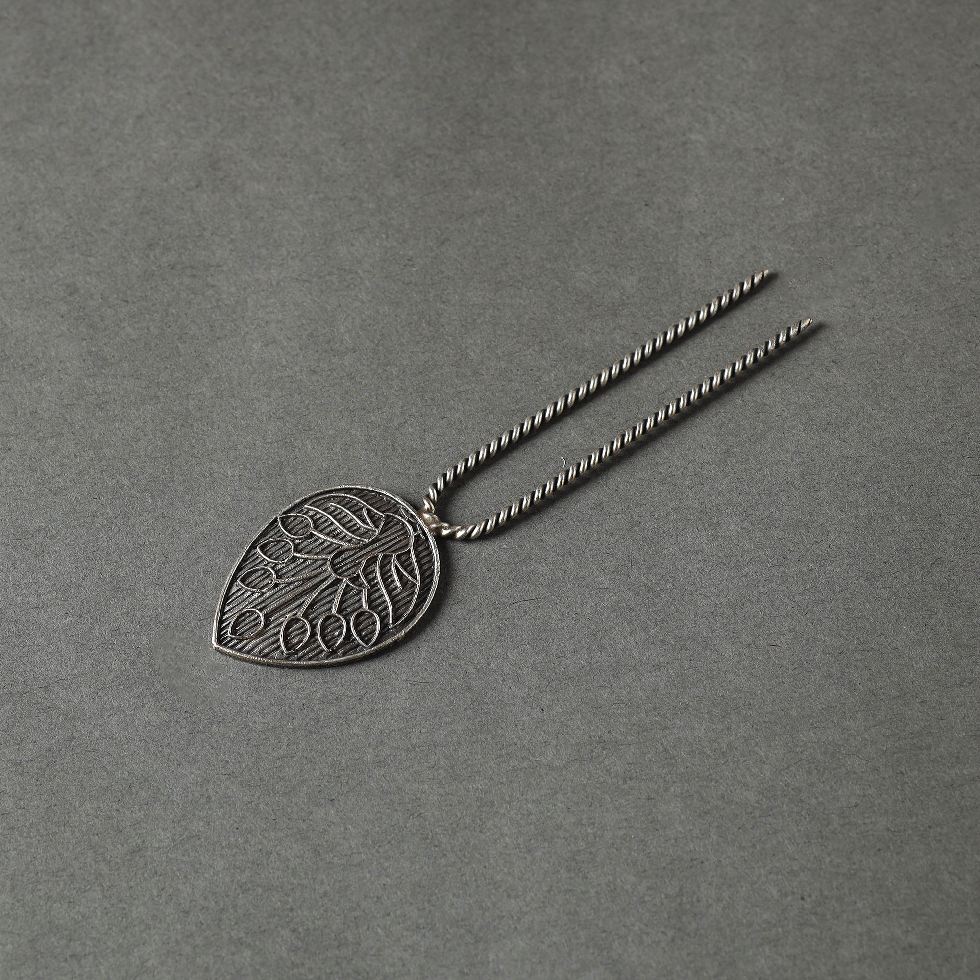 WHITE RIVER STORIES Antique Silver Finish Oxidised Brass Base Juda Pin