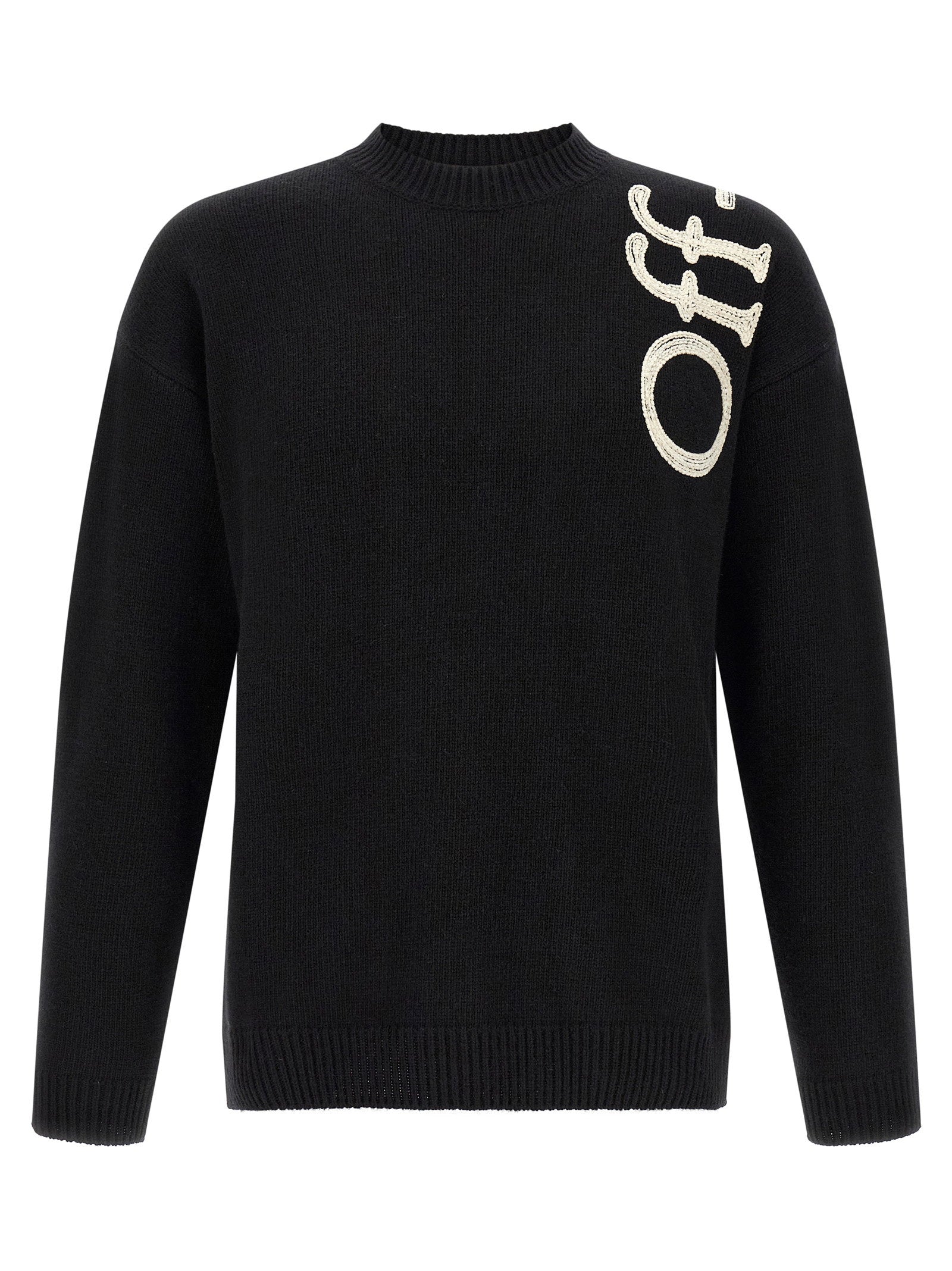 Off White Vertical Bookish Sweater – 80% wool, 20% polyamide
