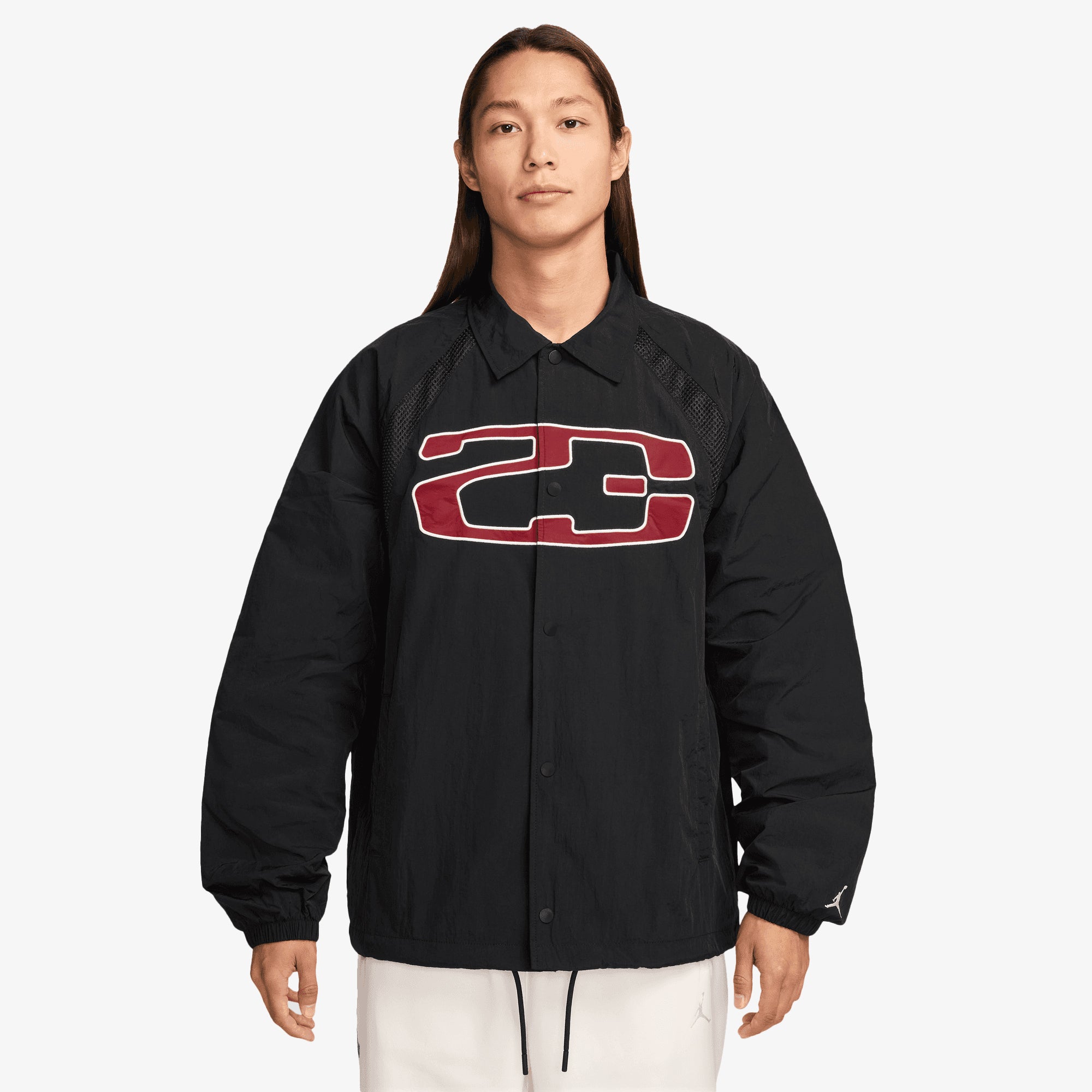 Jordan | Essentials Coaches Jacket { Black/sail