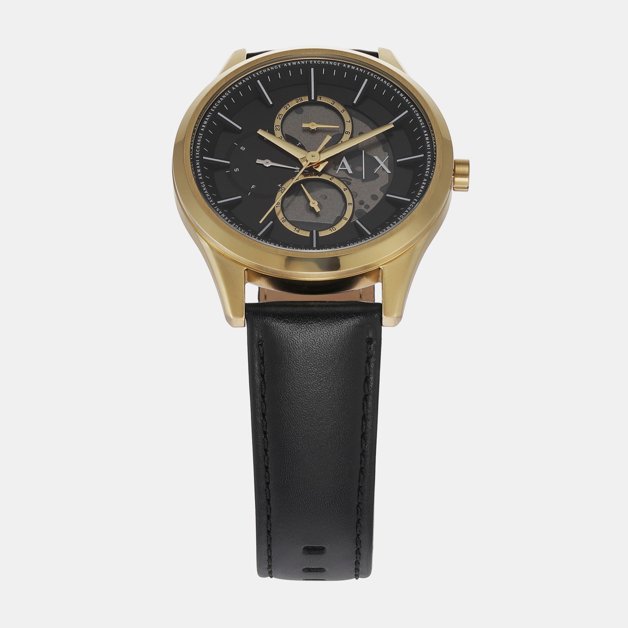 Armani Exchange Dante Men Quartz Black Dial Analog Leather Watch AX1876 - view 2