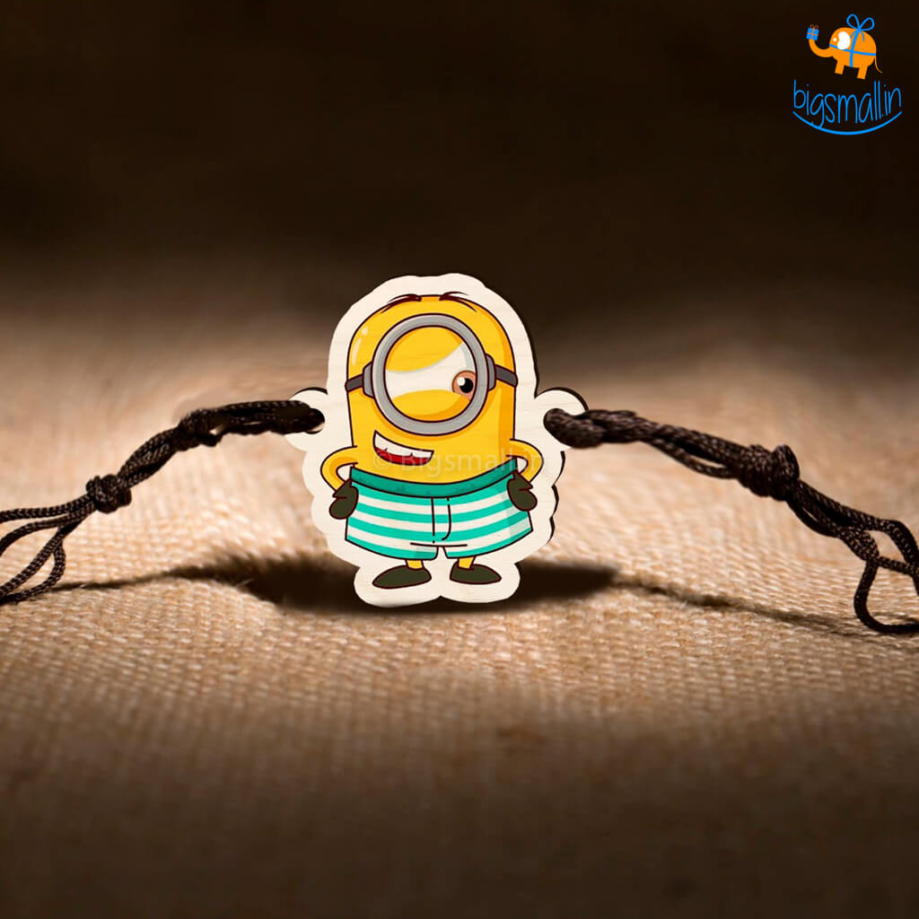 Bigsmall_cc Minion Wooden Rakhi