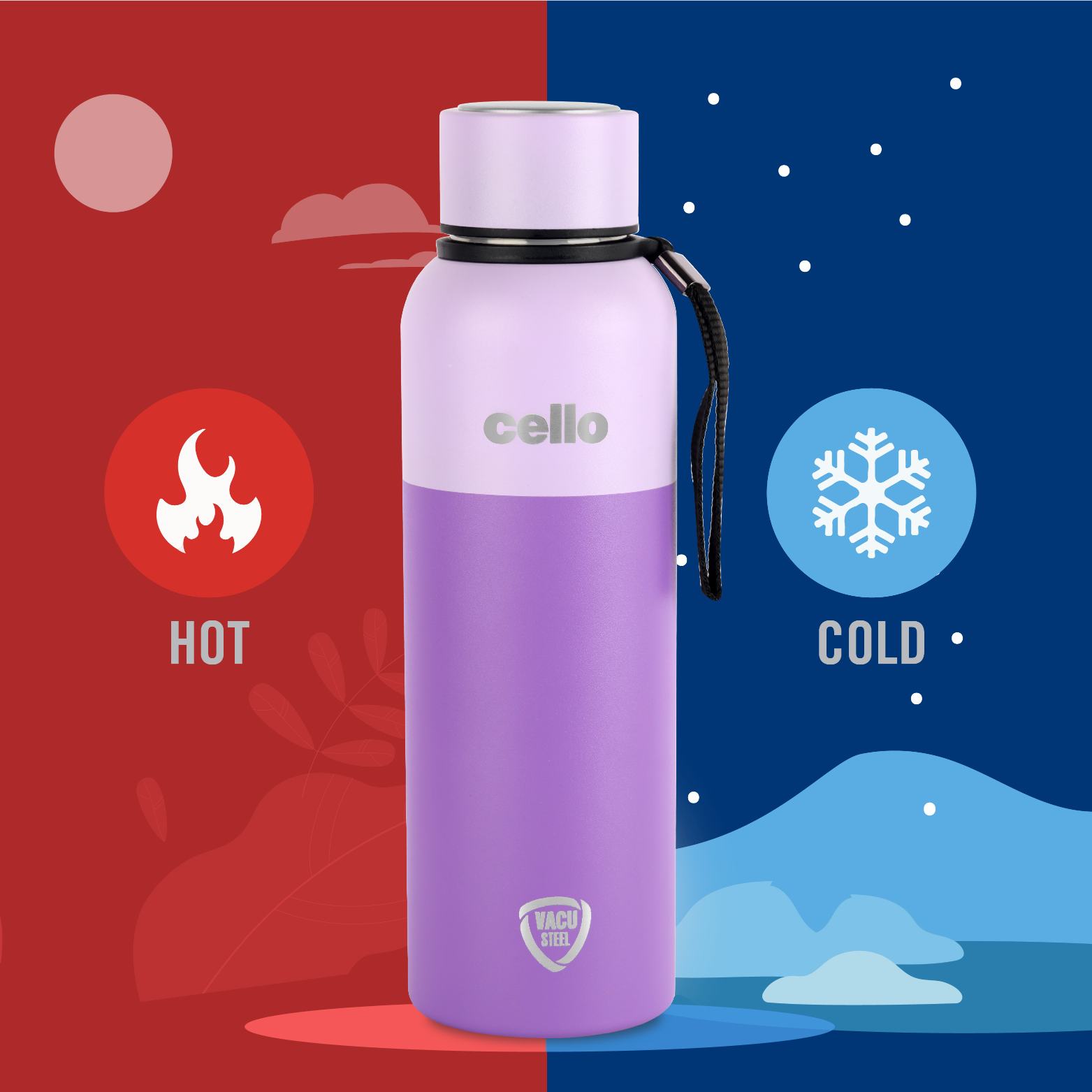 Cello Neo Kent Flask, Vacusteel Water Bottle, 750ml - view 19