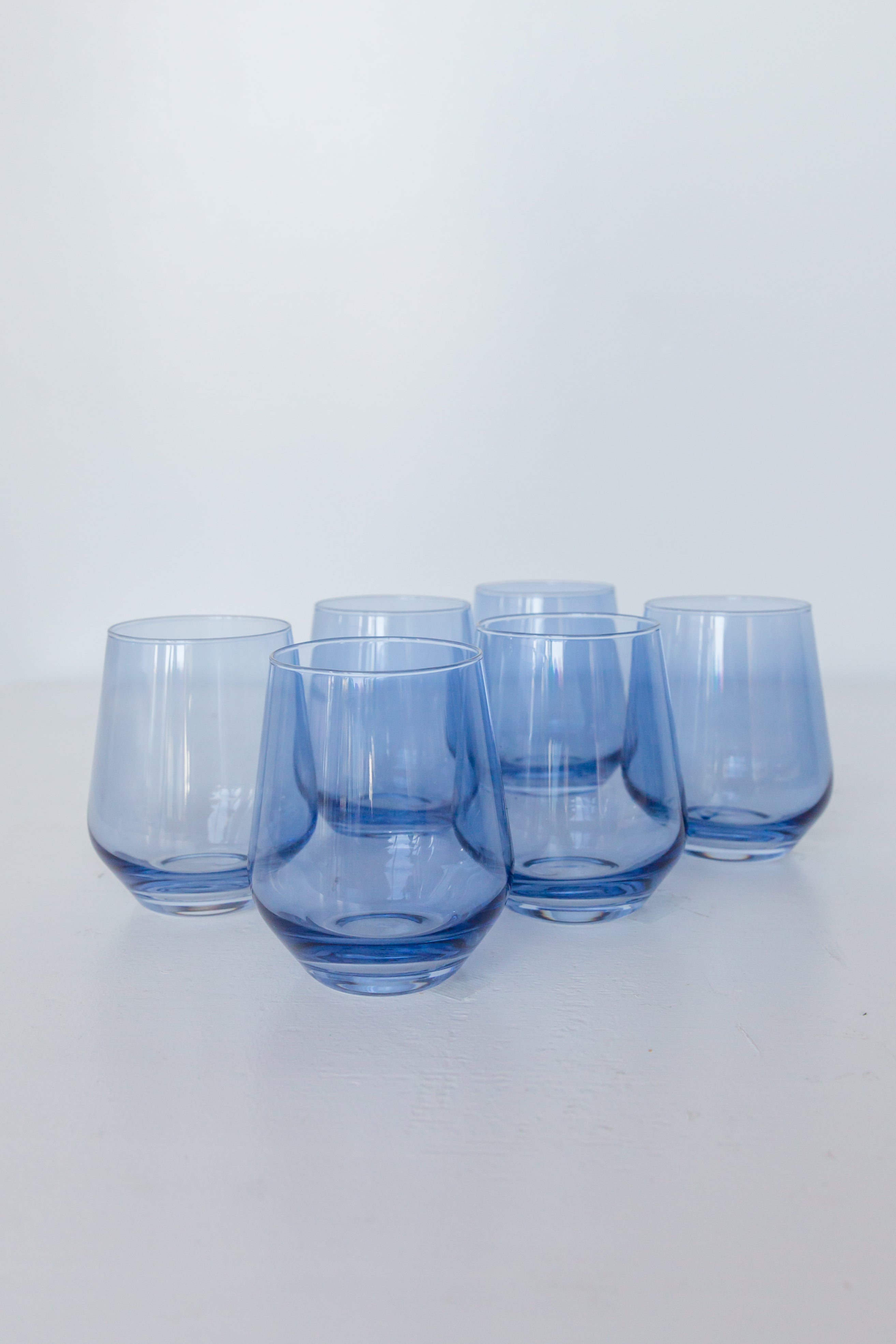Estelle Colored Glass Estelle Colored Wine Stemless - Set of 6 {Cobalt Blue} - view 5