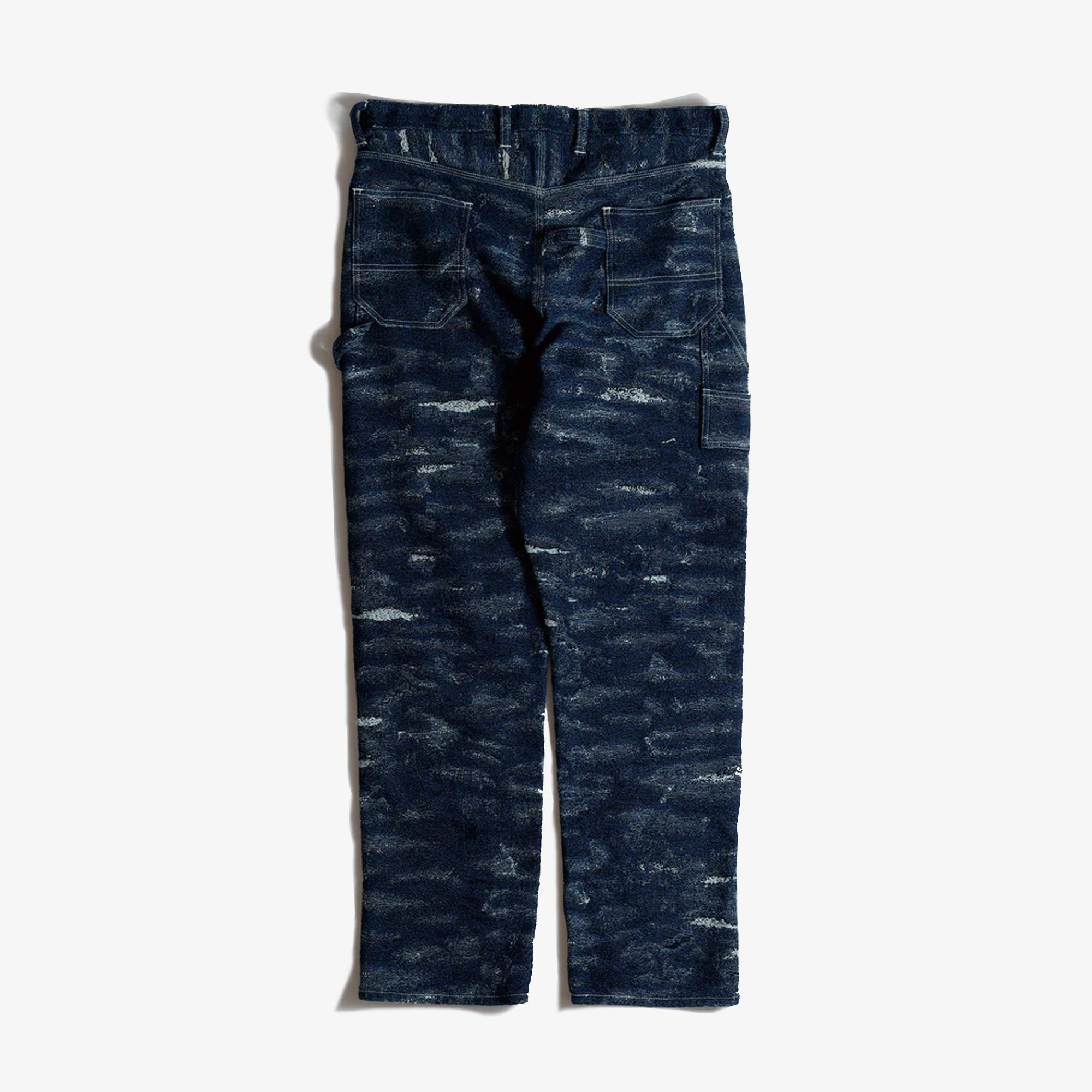 Fdmtl | Jacquard Painter Pants Rinse { Indigo - view 2