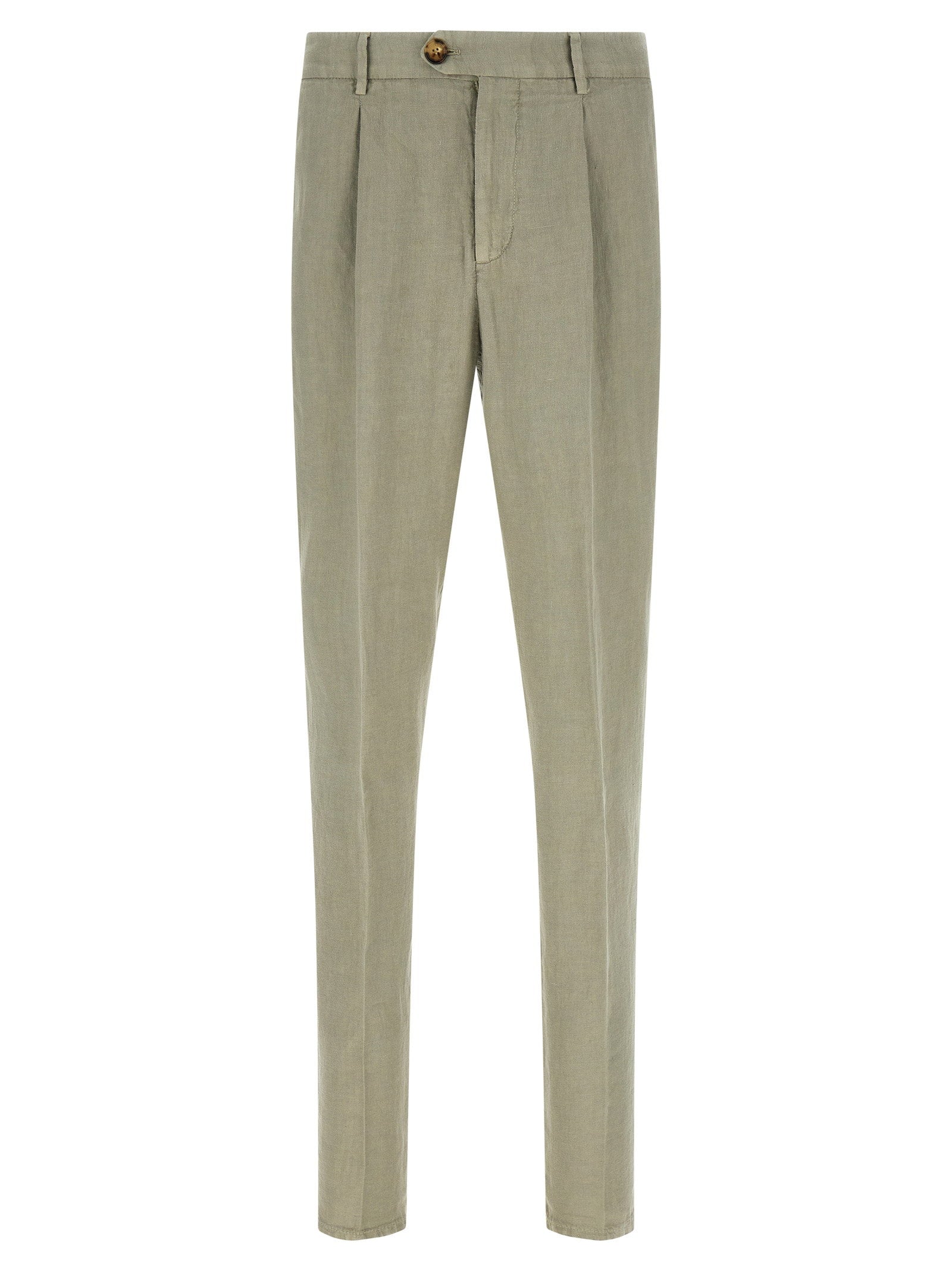 Brunello Cucinelli Linen Gabardine Trousers – 100% linen
