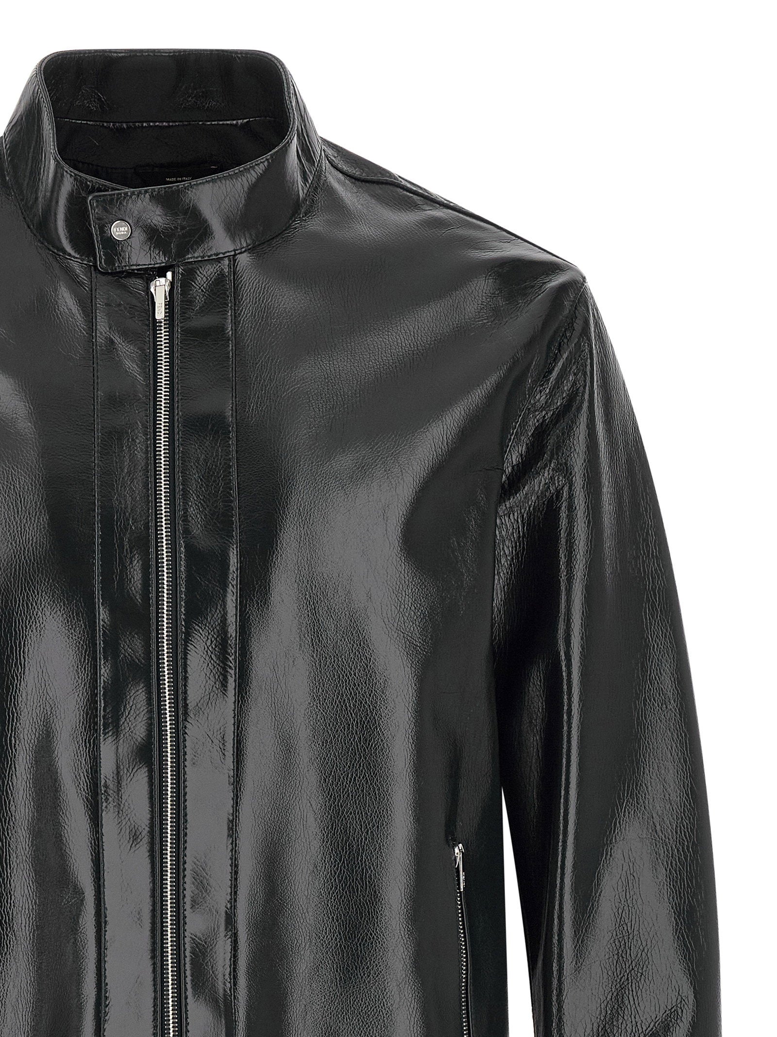 Fendi Lacquered Leather Blouson - view 3